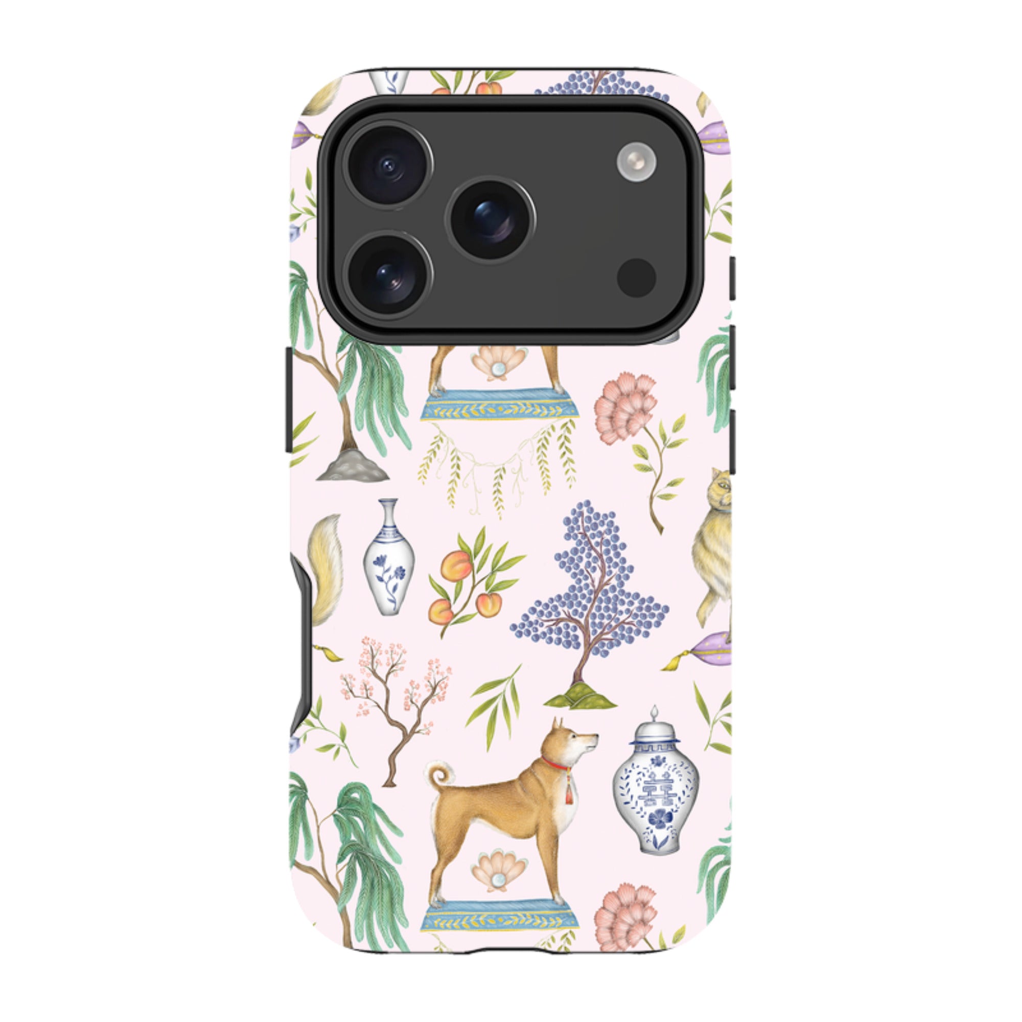 iPhone MagSafe Tough Case -  Chinoiserie Menagerie Pink By Catherine Rowe