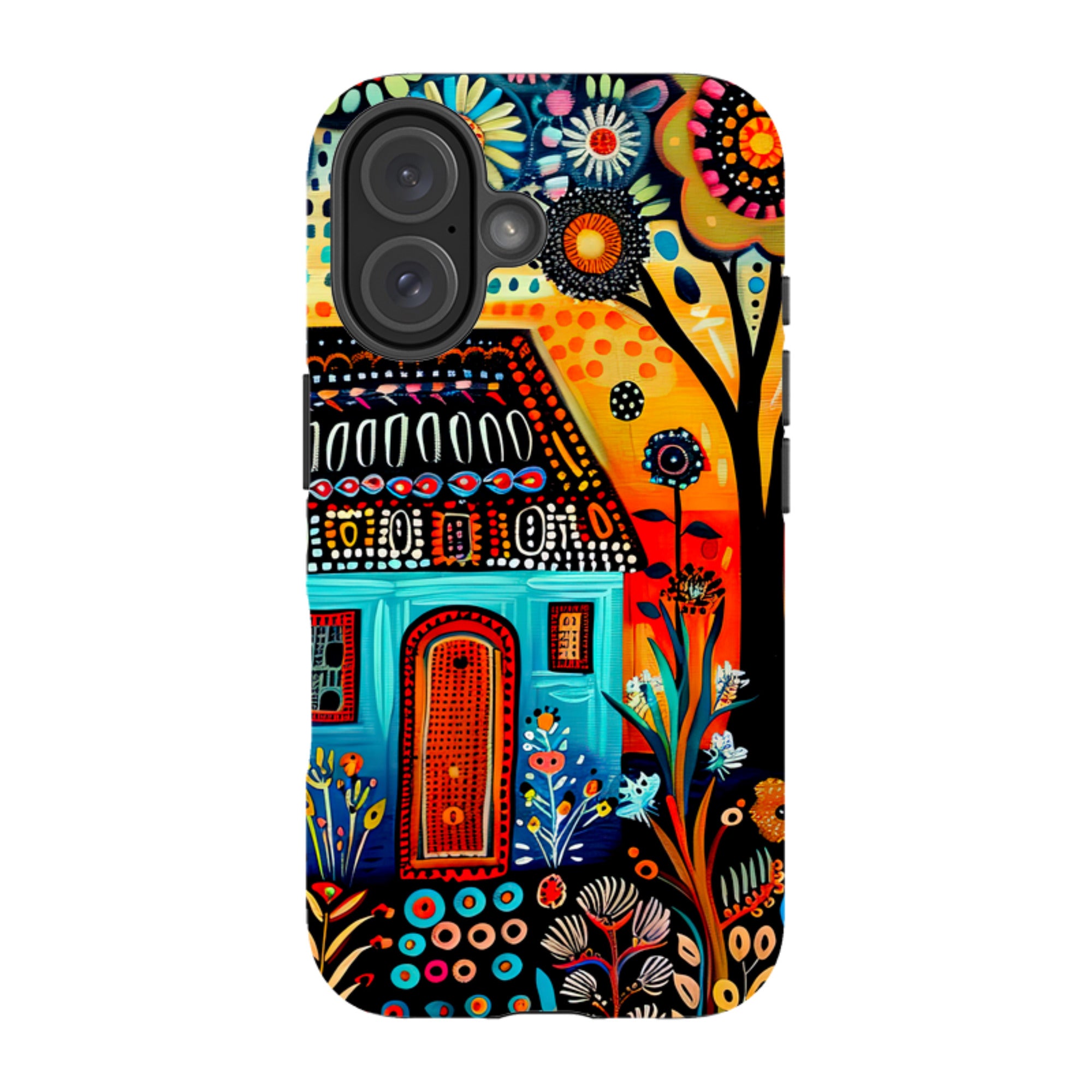 iPhone MagSafe Tough Case - Folk Art House VI