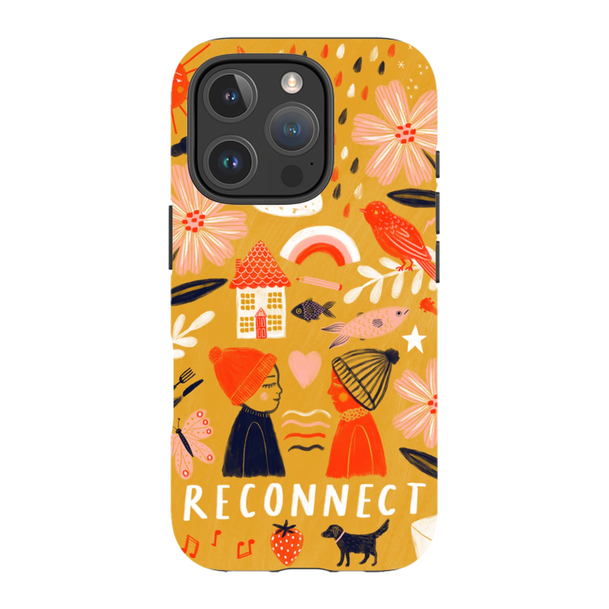 iPhone Tough Case - Reconnect Yellow By Lee Foster Wilson