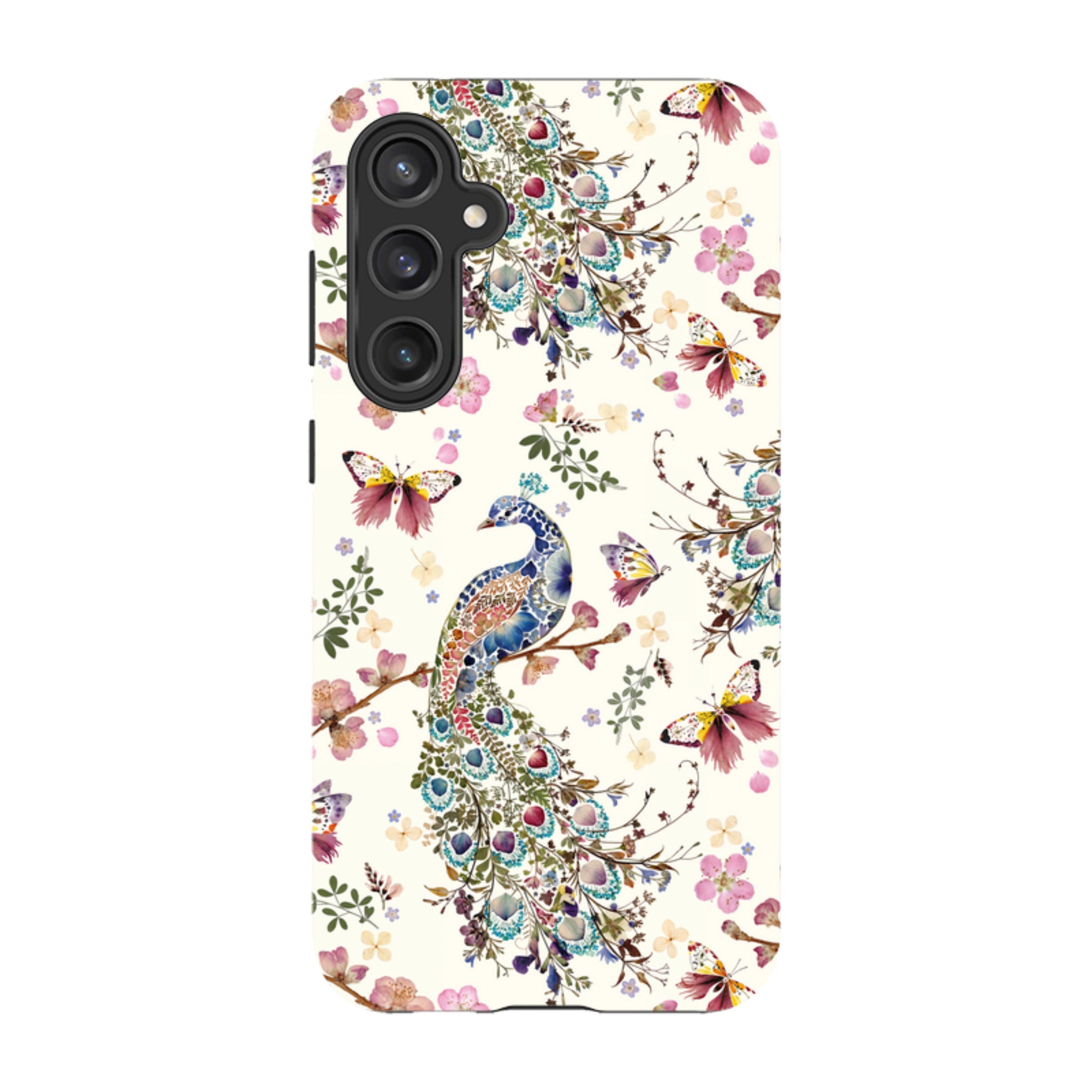 Samsung Tough Case - Peacock and Cherry Blossoms By Helen Ahpornsiri