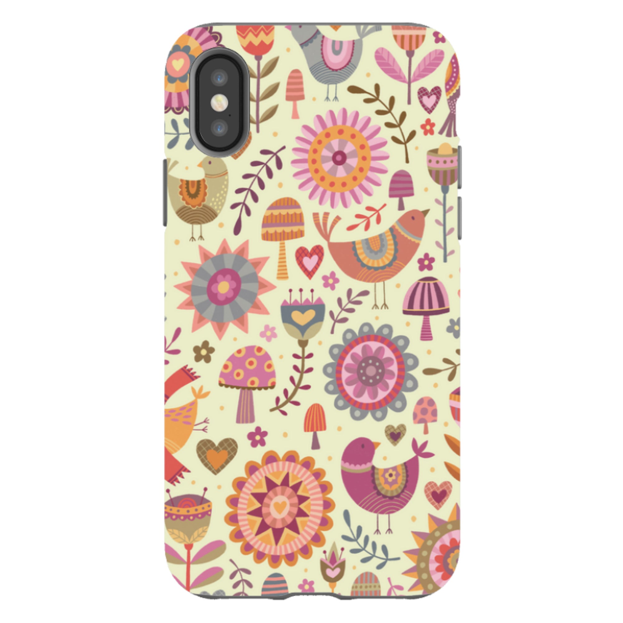 iPhone Tough Case - Bird Pattern II By Suzy Taylor