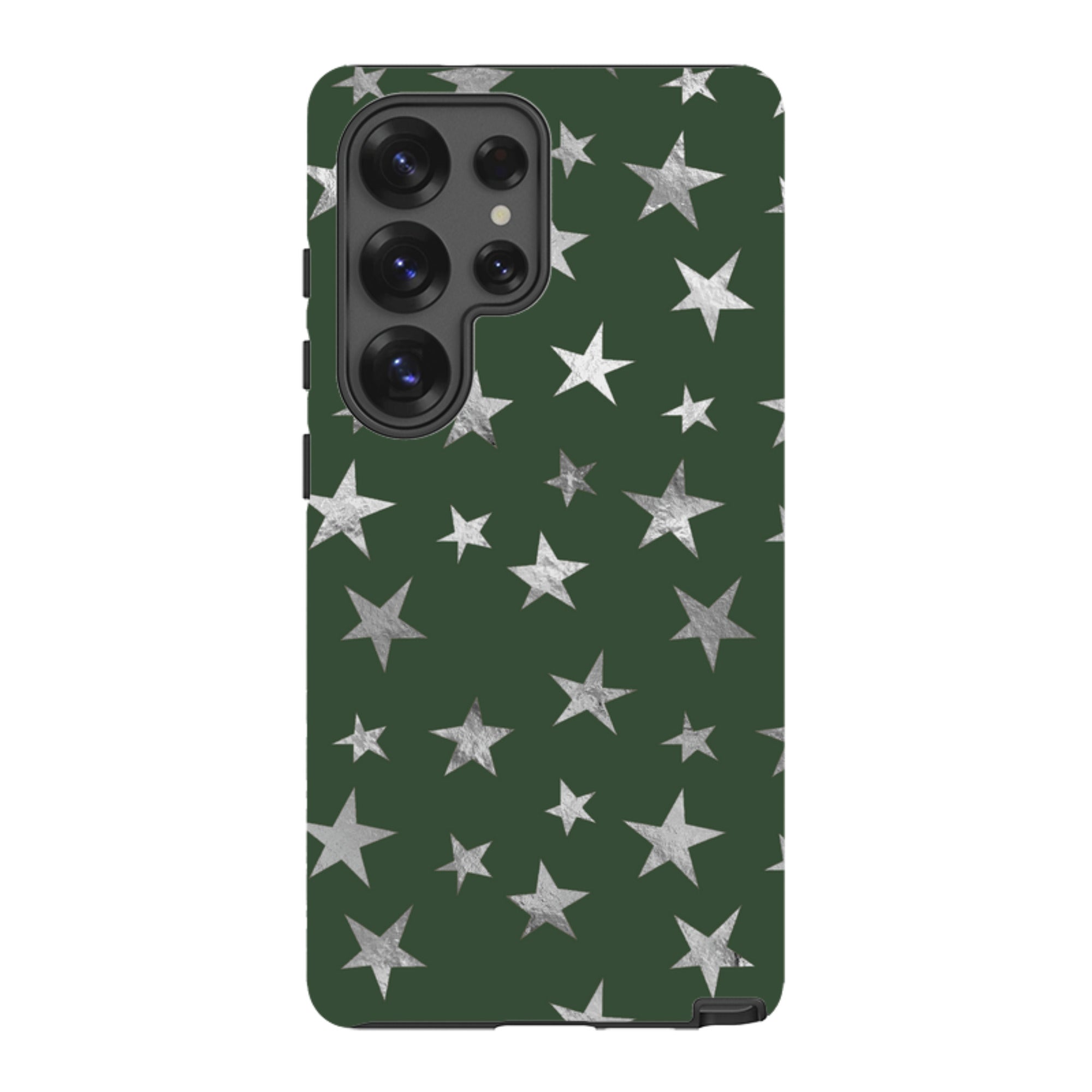 Samsung Tough Case - Green and Silver Stars