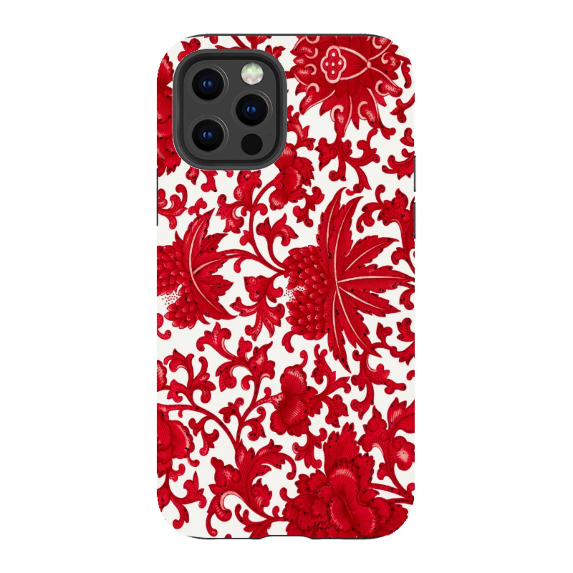 iPhone Tough Case - Red Chinoiserie Floral