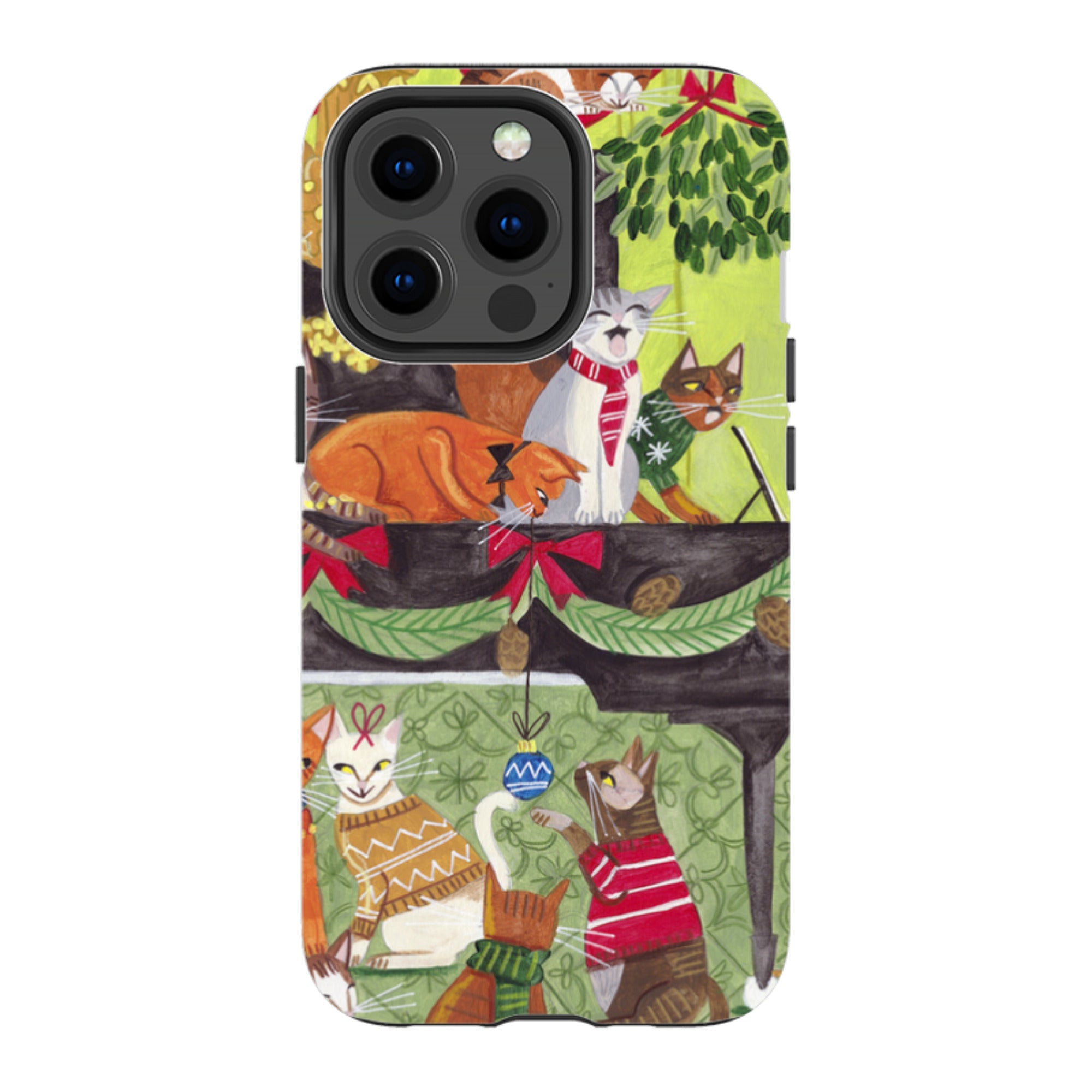 iPhone MagSafe Tough Case - Christmas Cats II By Caroline Bonne Muller