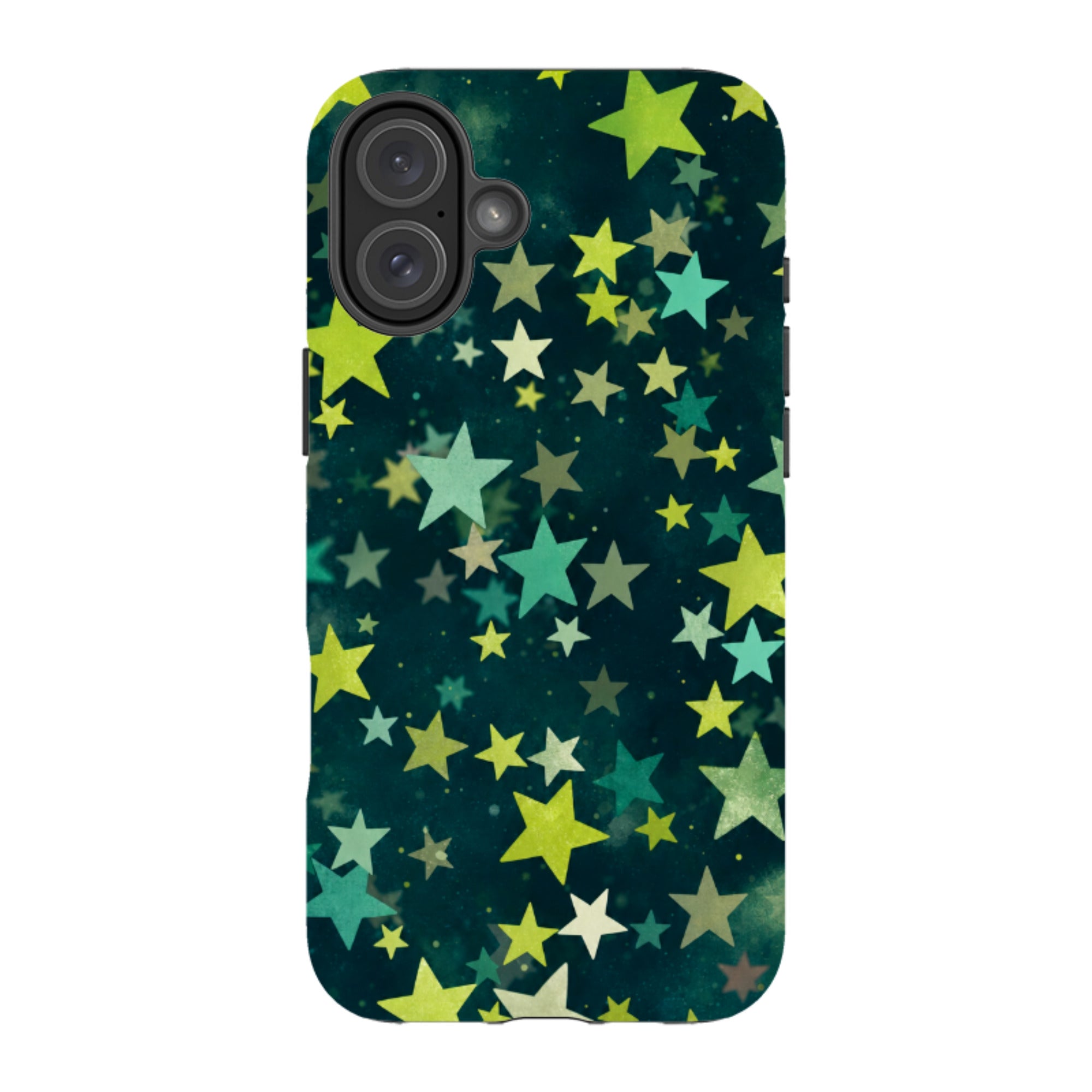 iPhone Tough Case - Green Galaxy Star