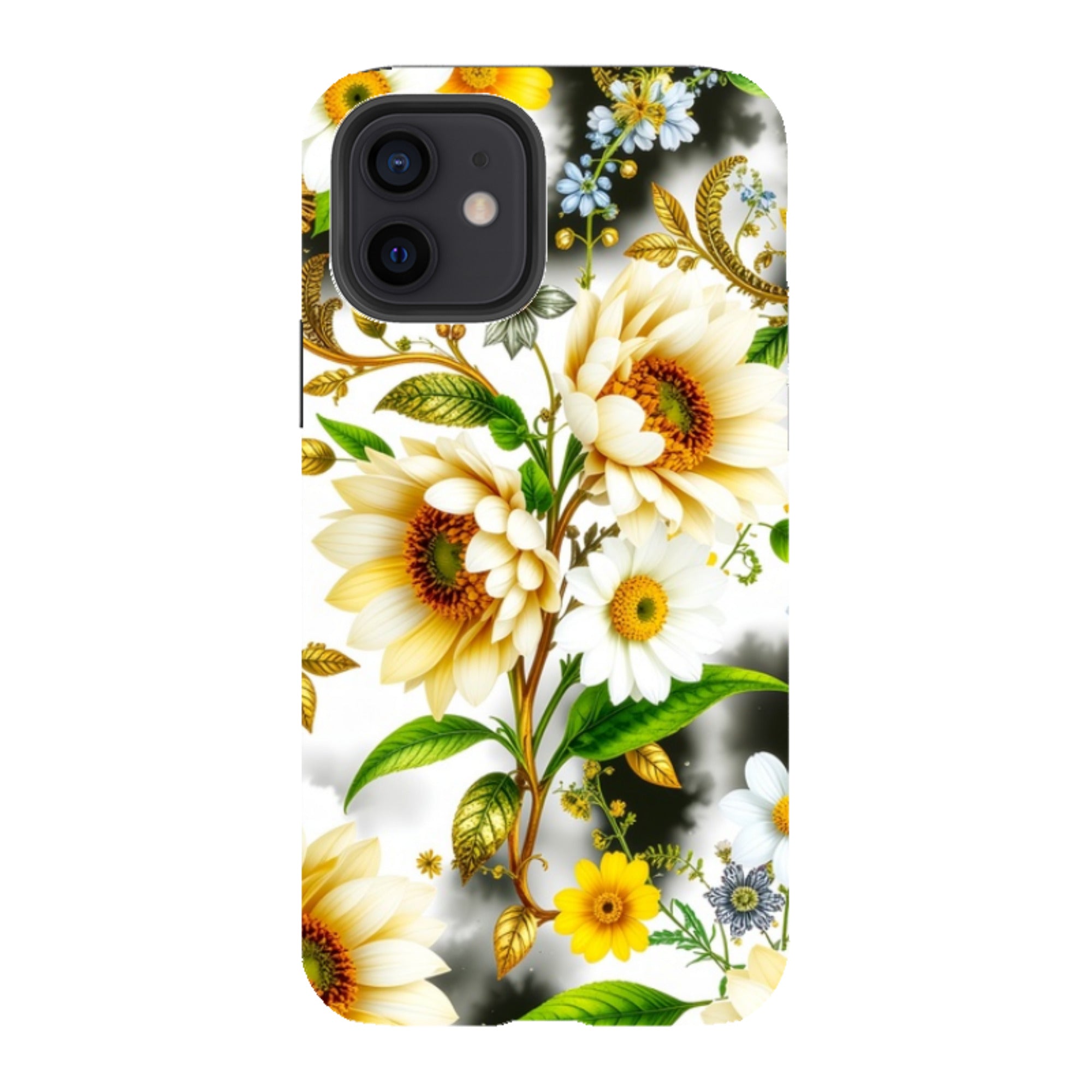 iPhone Case - Gold Flowers