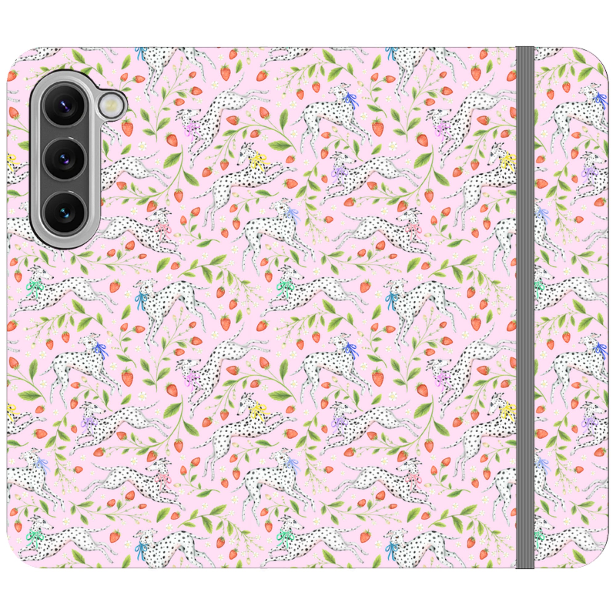 Spots and Strawbs Wallet Case By Catherine Rowe