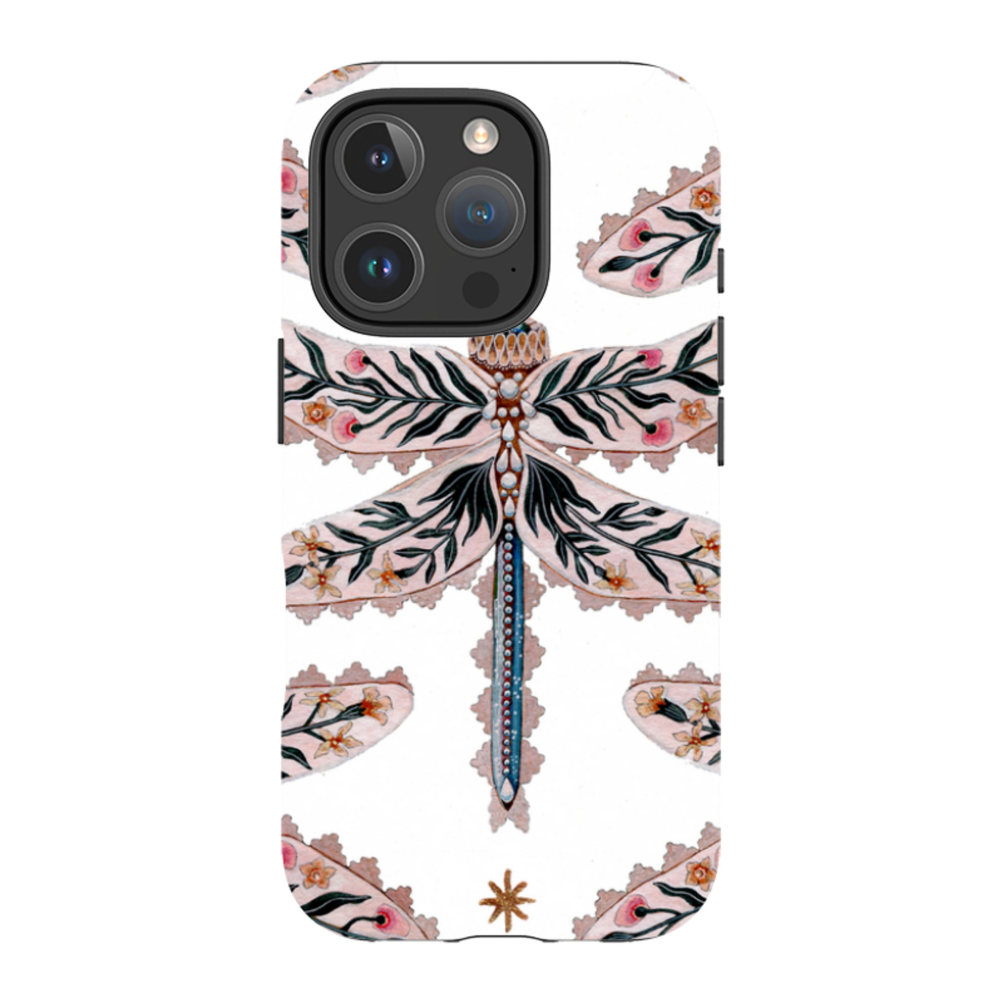 iPhone MagSafe Tough Case -  Dragonfly Pattern By Maria Matos