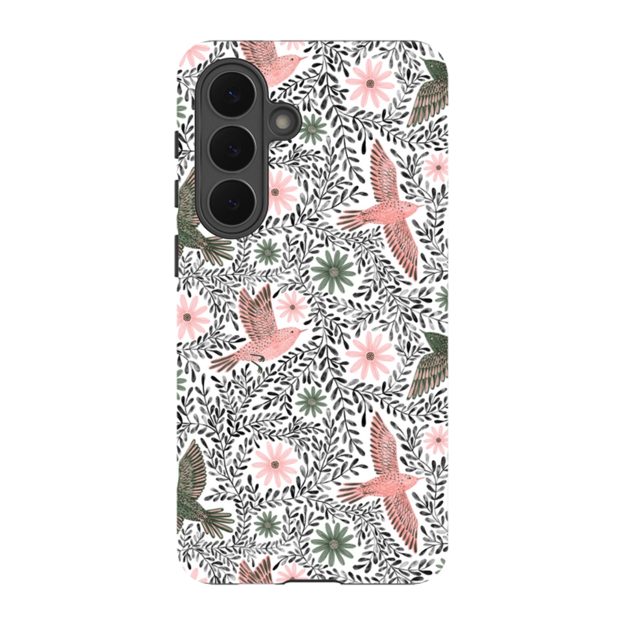 Samsung Tough Case - Bird Pattern Black By Lee Foster Wilson