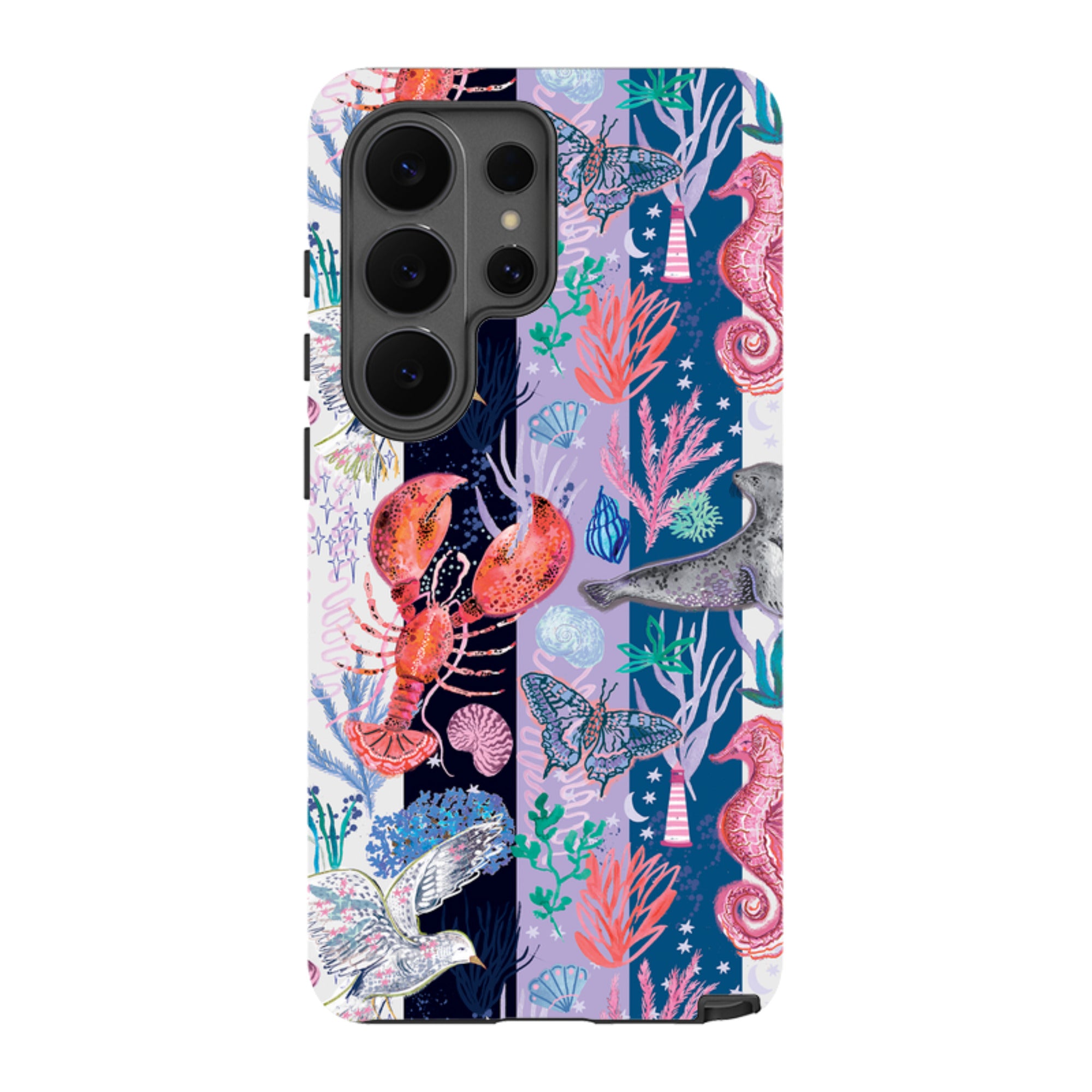 Samsung Tough  Case - Coastal Calling Stripe II By Emma Frances Grant
