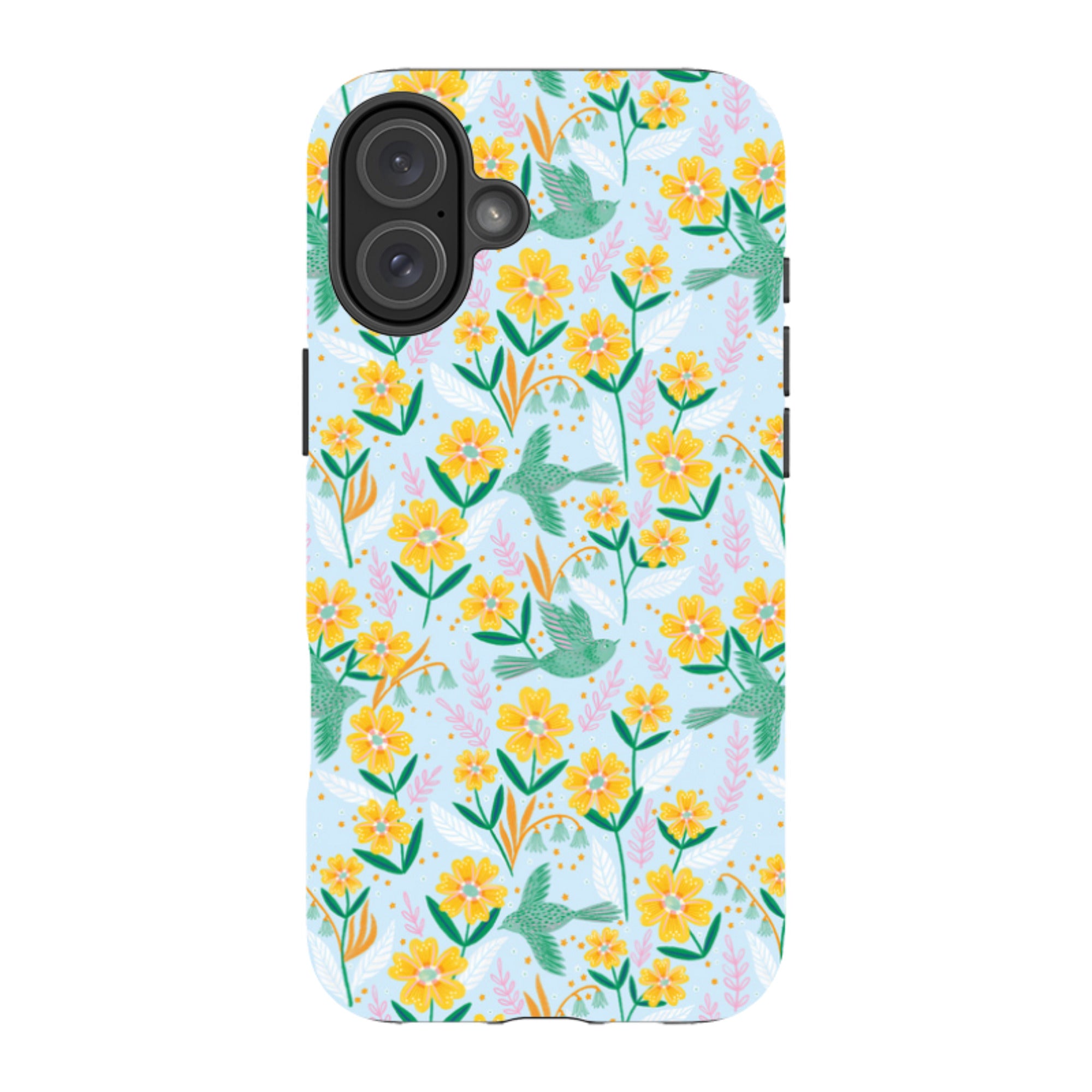 iPhone Tough Case - Sweet Birds Blue By Lee Foster Wilson