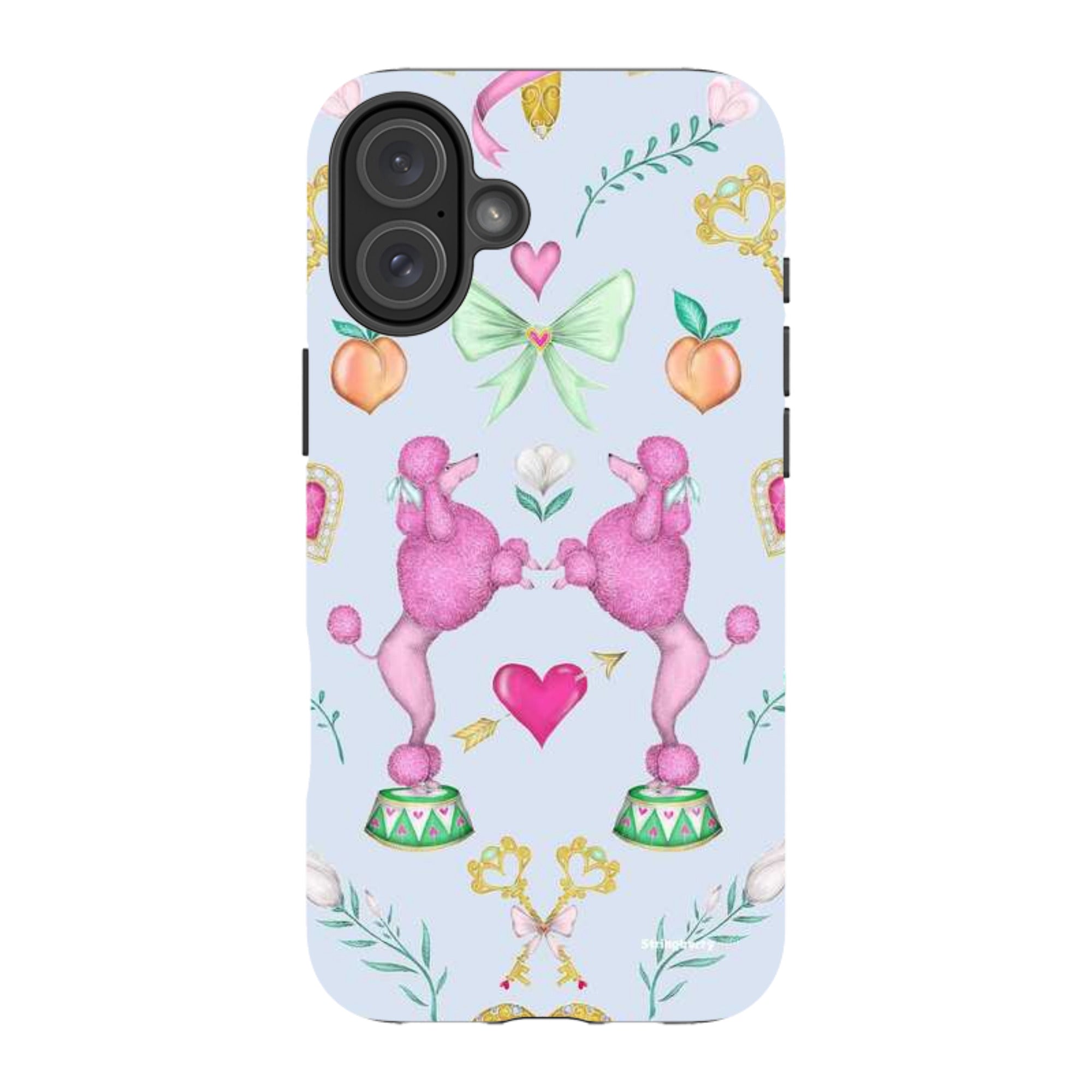 iPhone MagSafe Tough Case - Pink Poodle Parlour Powder By Catherine Rowe