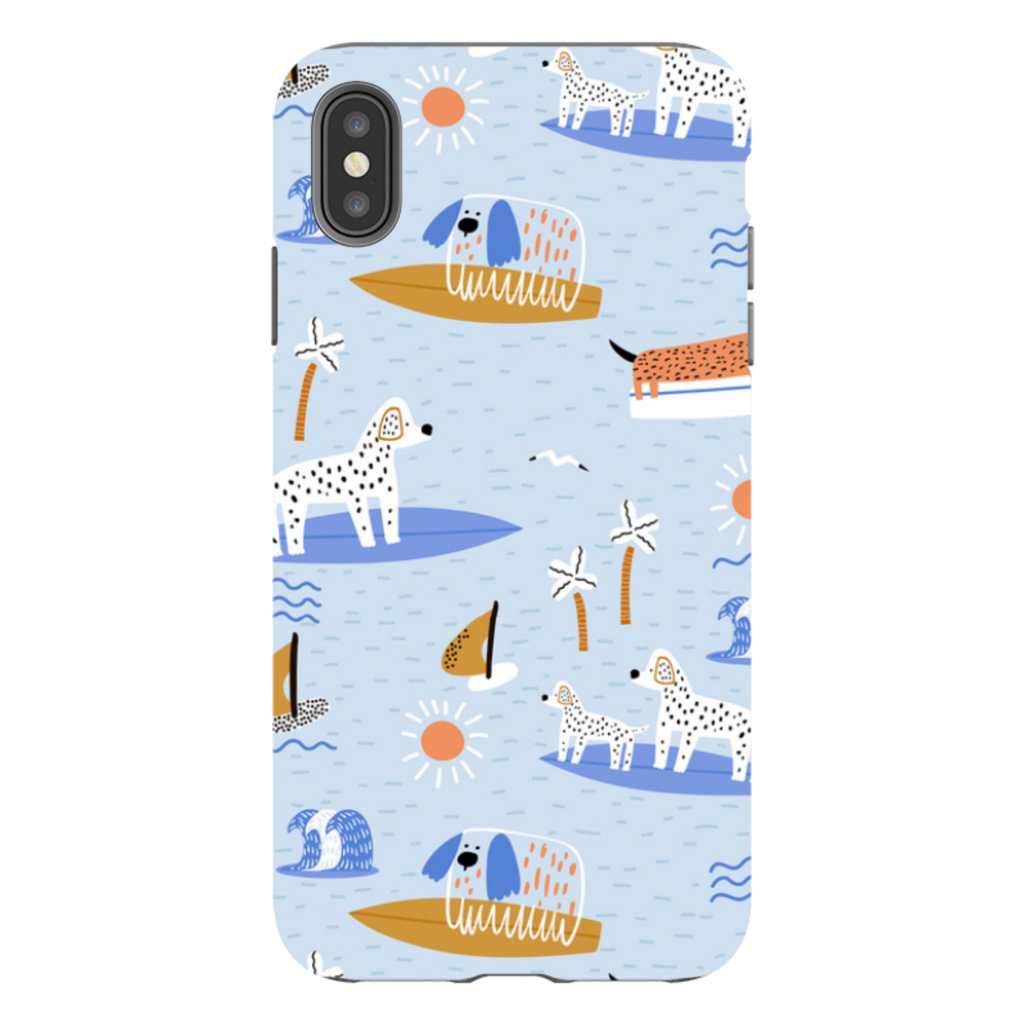 iPhone Tough Case - Surfing Dogs
