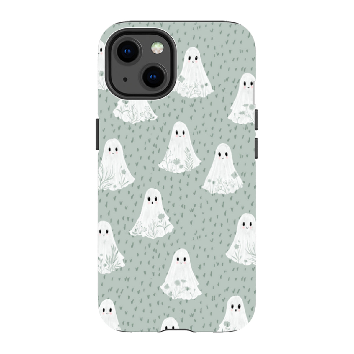 iPhone Tough Case - Floral Ghosts - Dusty Gourd By Katherine Quinn