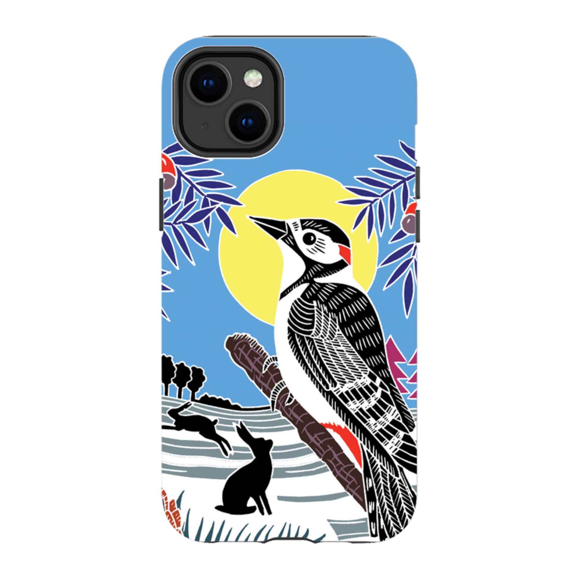 iPhone Tough Case - Woodpecker Yellow By Kate Heiss