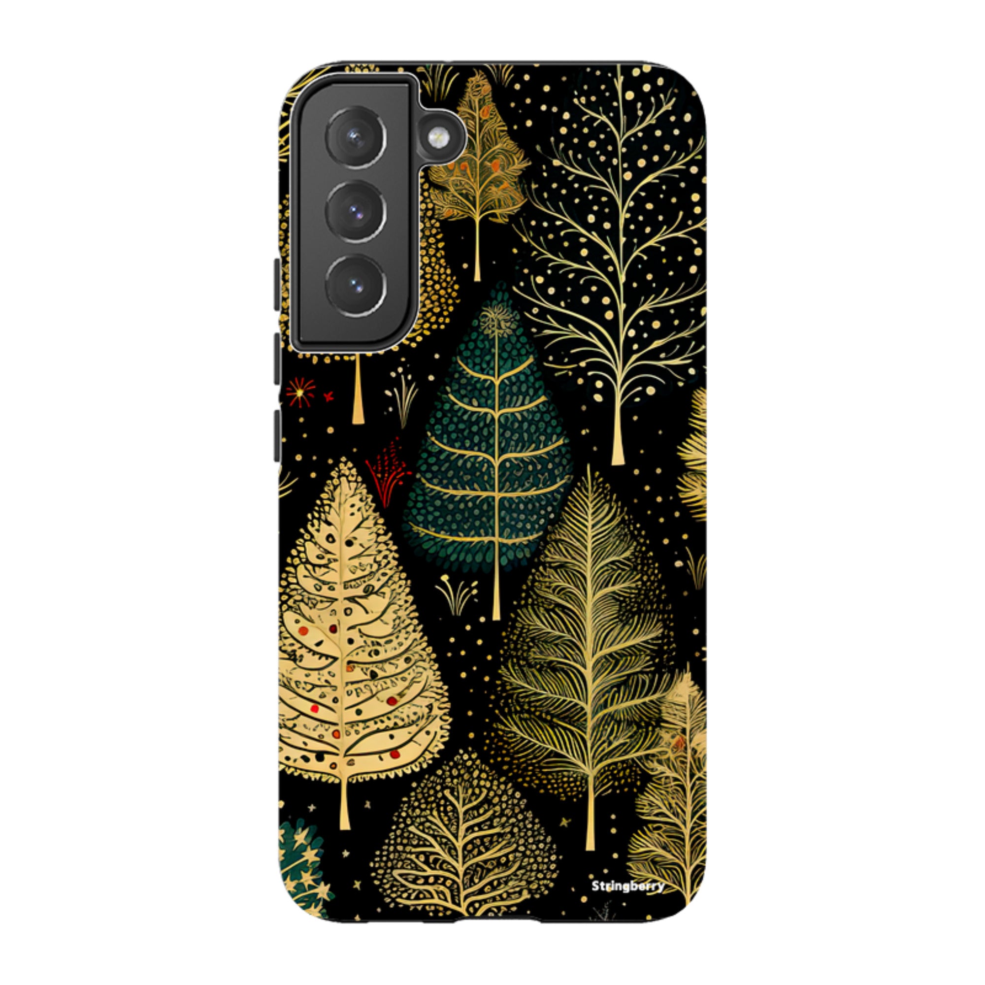 Samsung Tough Case -Golden Xmas Trees