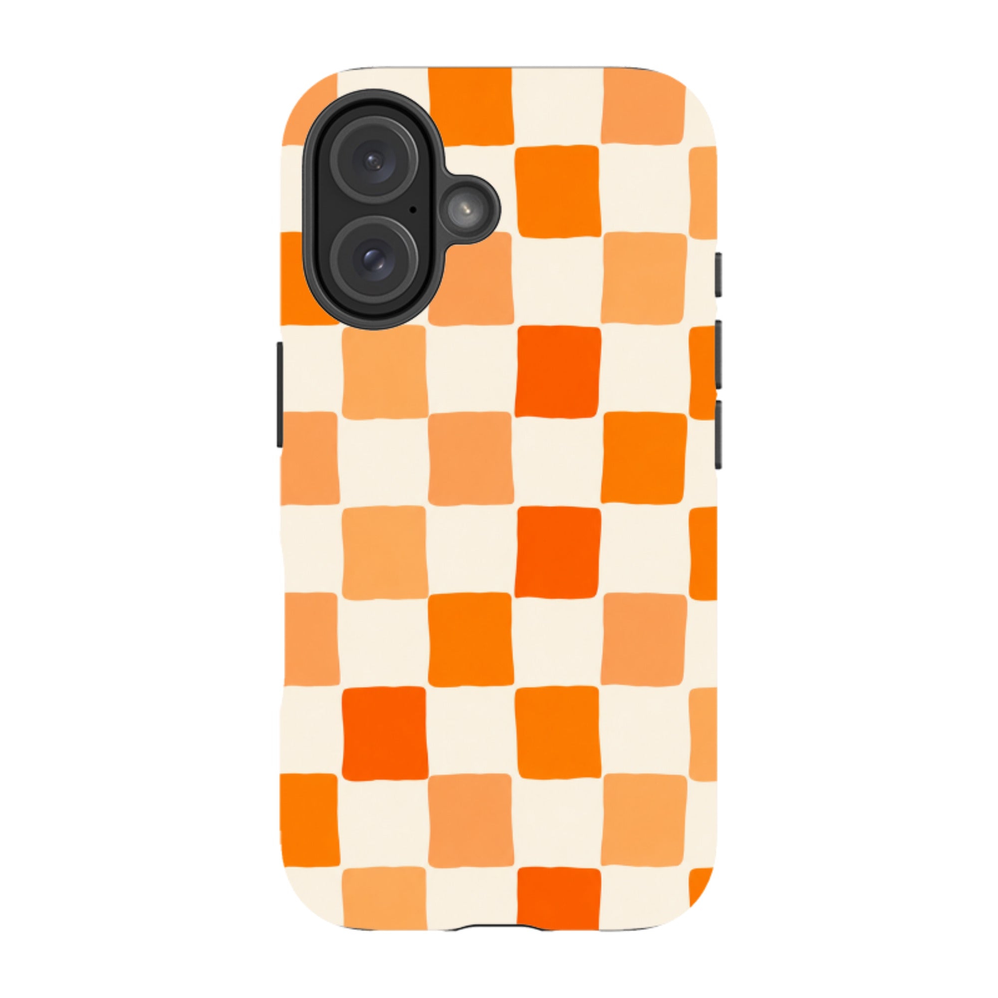 iPhone Tough Case - Orange Checkerboard