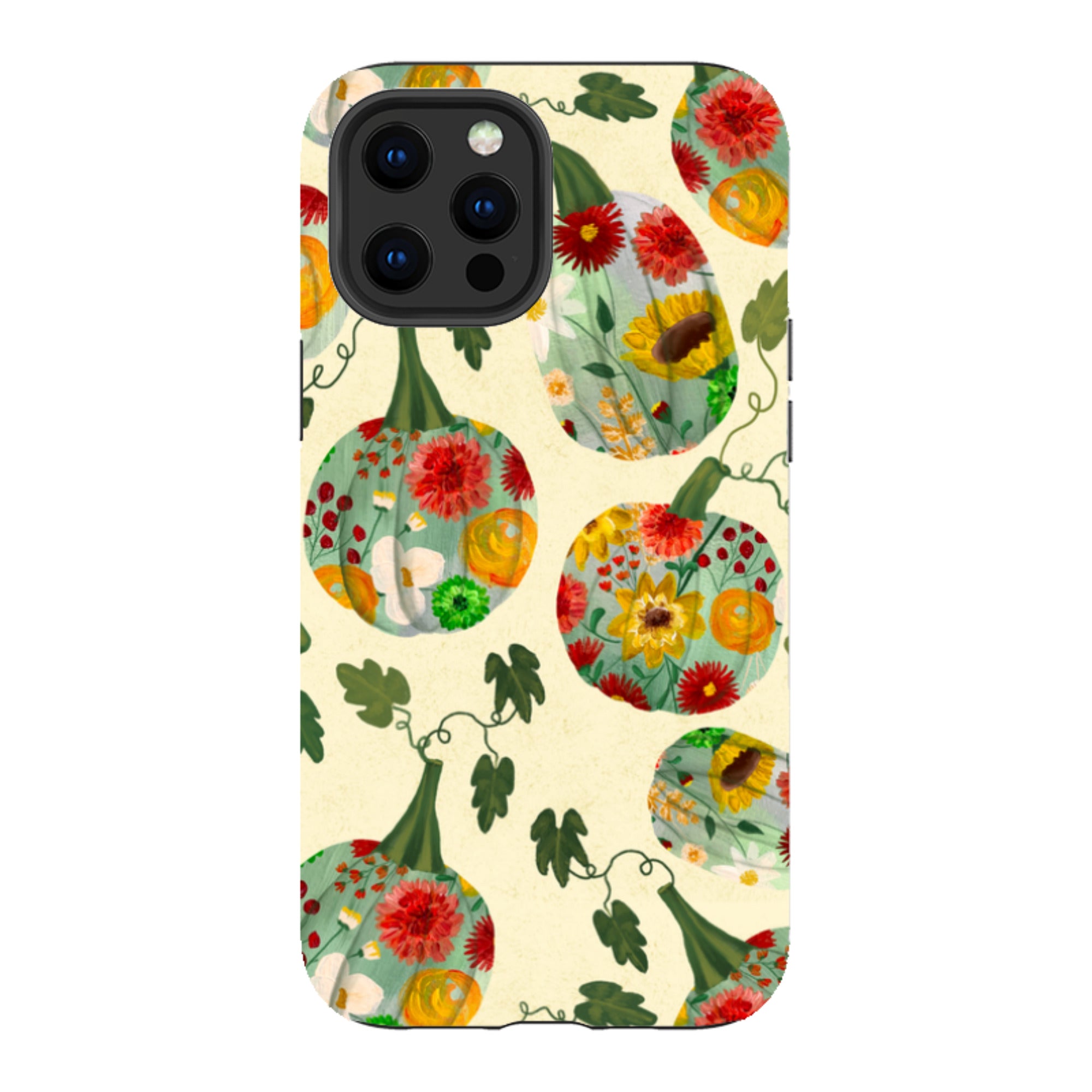 iPhone Tough Case - Floral Pumpkins By Abby Jacobs