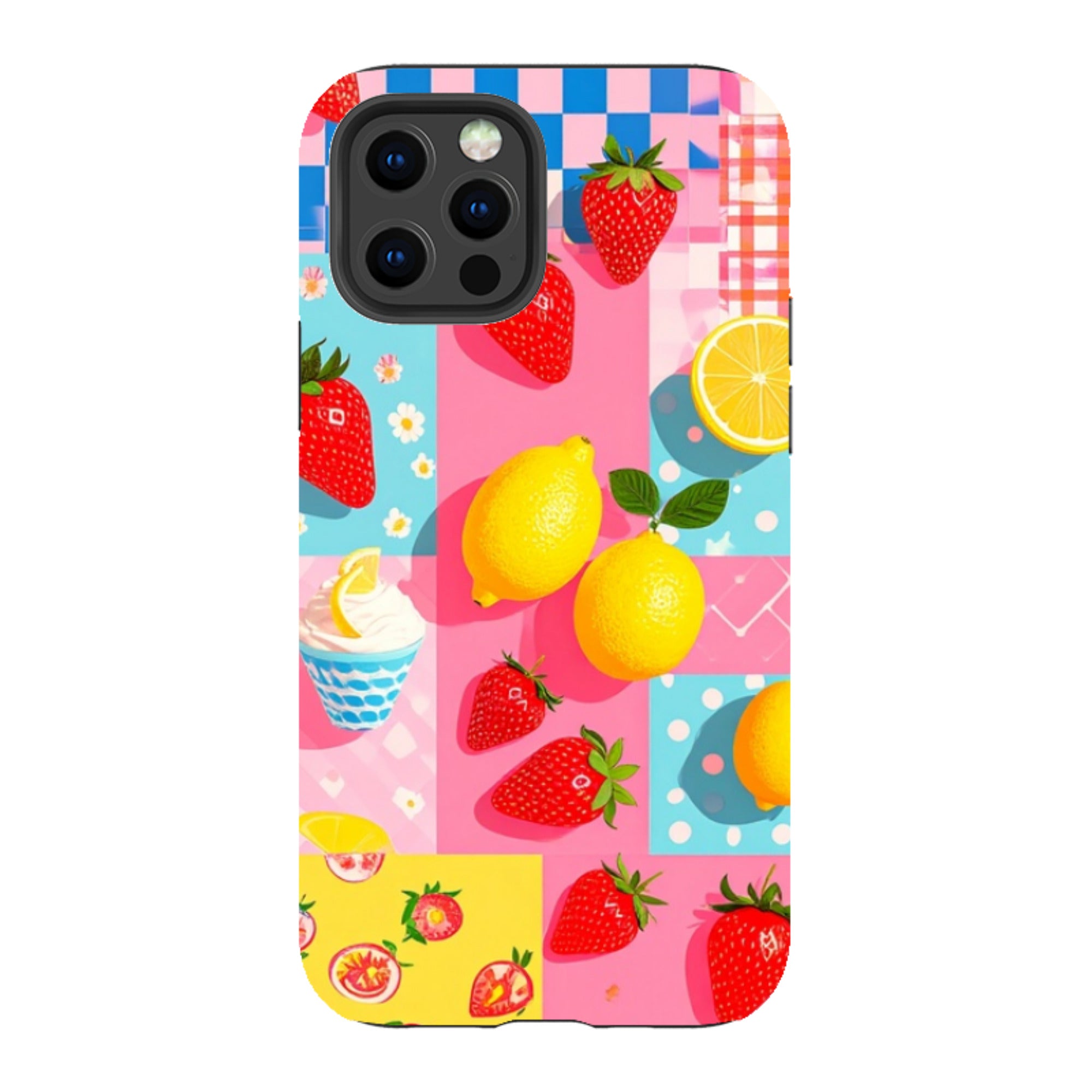 iPhone Tough Case - Lemon Strawberry Ice Cream