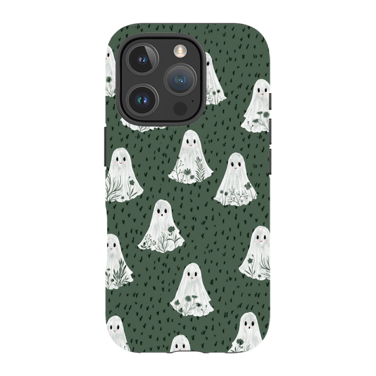 iPhone Tough Case - Floral Ghosts - Pine By Katherine Quinn