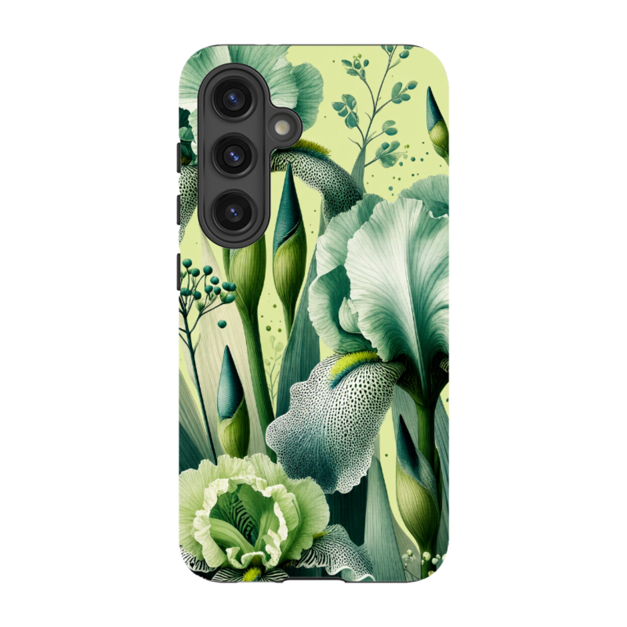 Samsung Tough Case - Sage Green Iris Floral