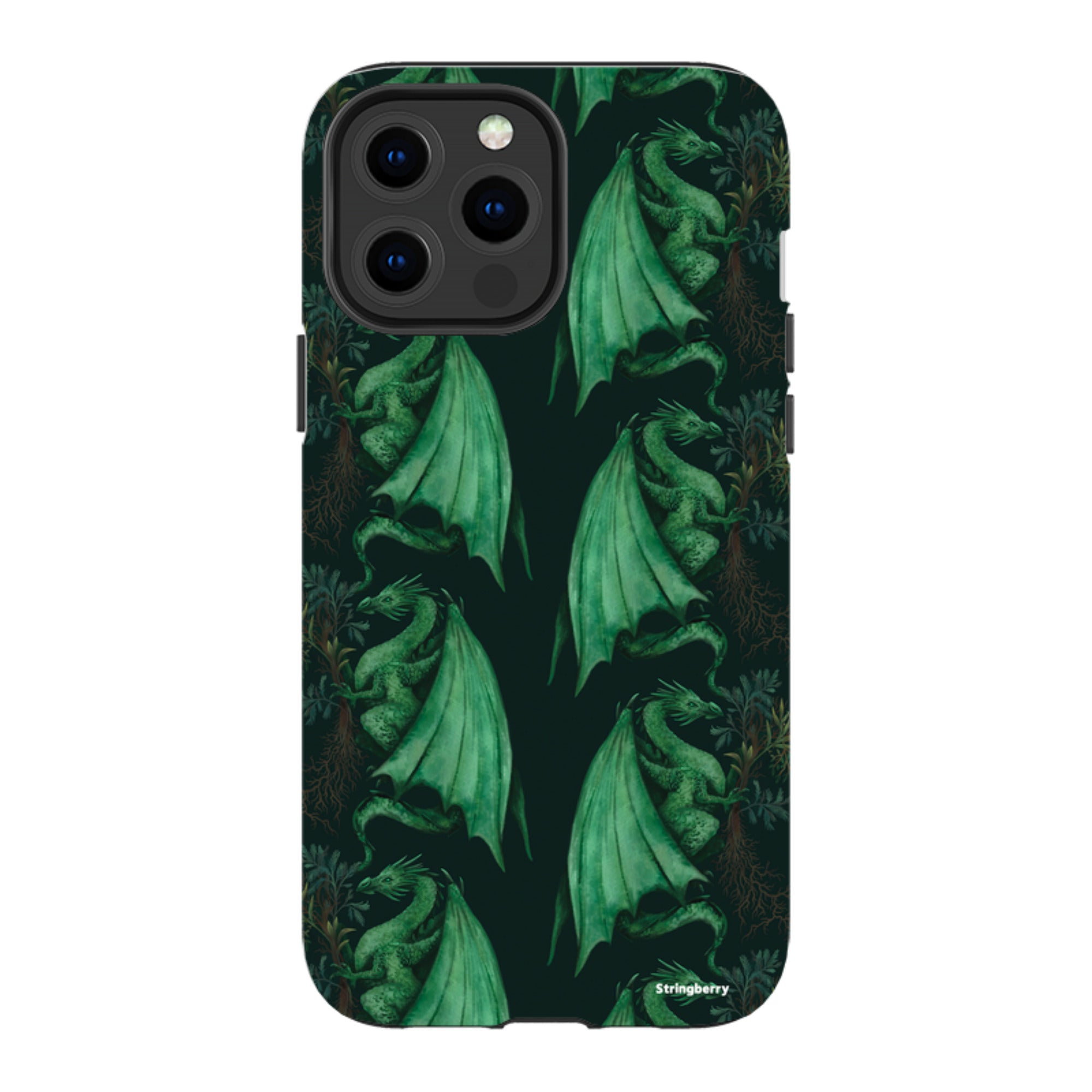 iPhone MagSafe Tough Case -  Arbor Dragon Pattern By Anna Stead