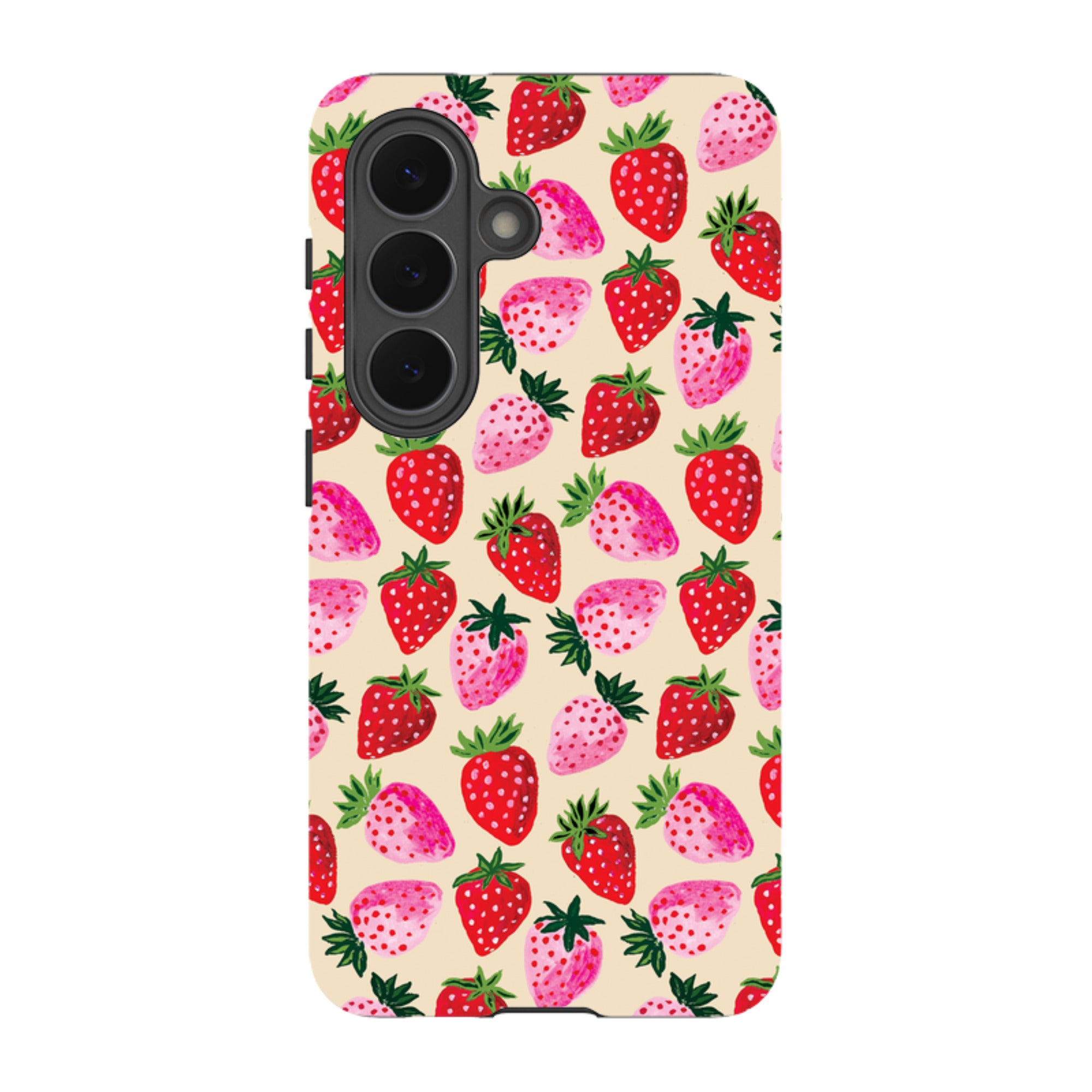 Samsung Tough  Case - Strawberry Scatter Cream By Emma Frances Grant