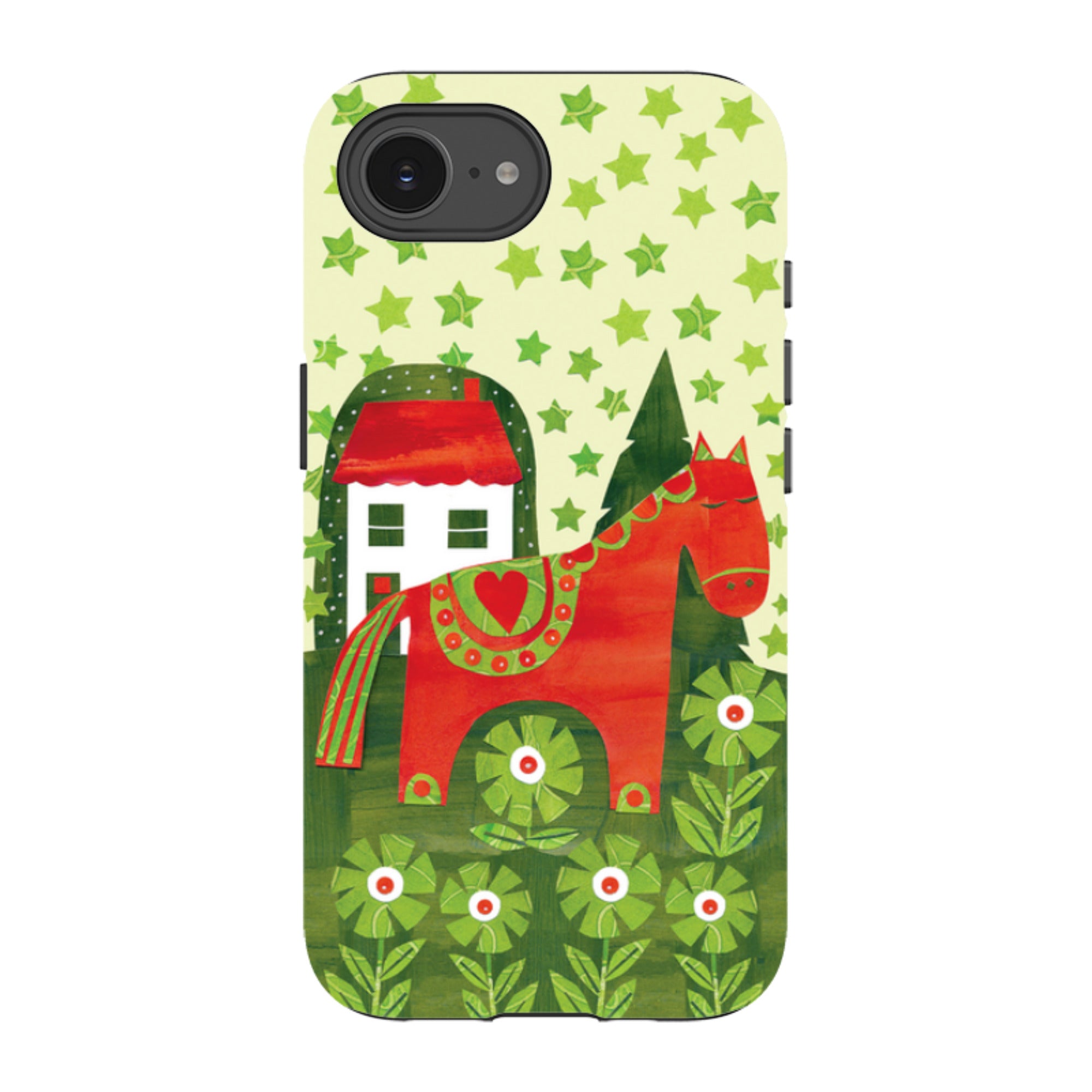 iPhone Tough Case - Red Dala Horse By Tracey English