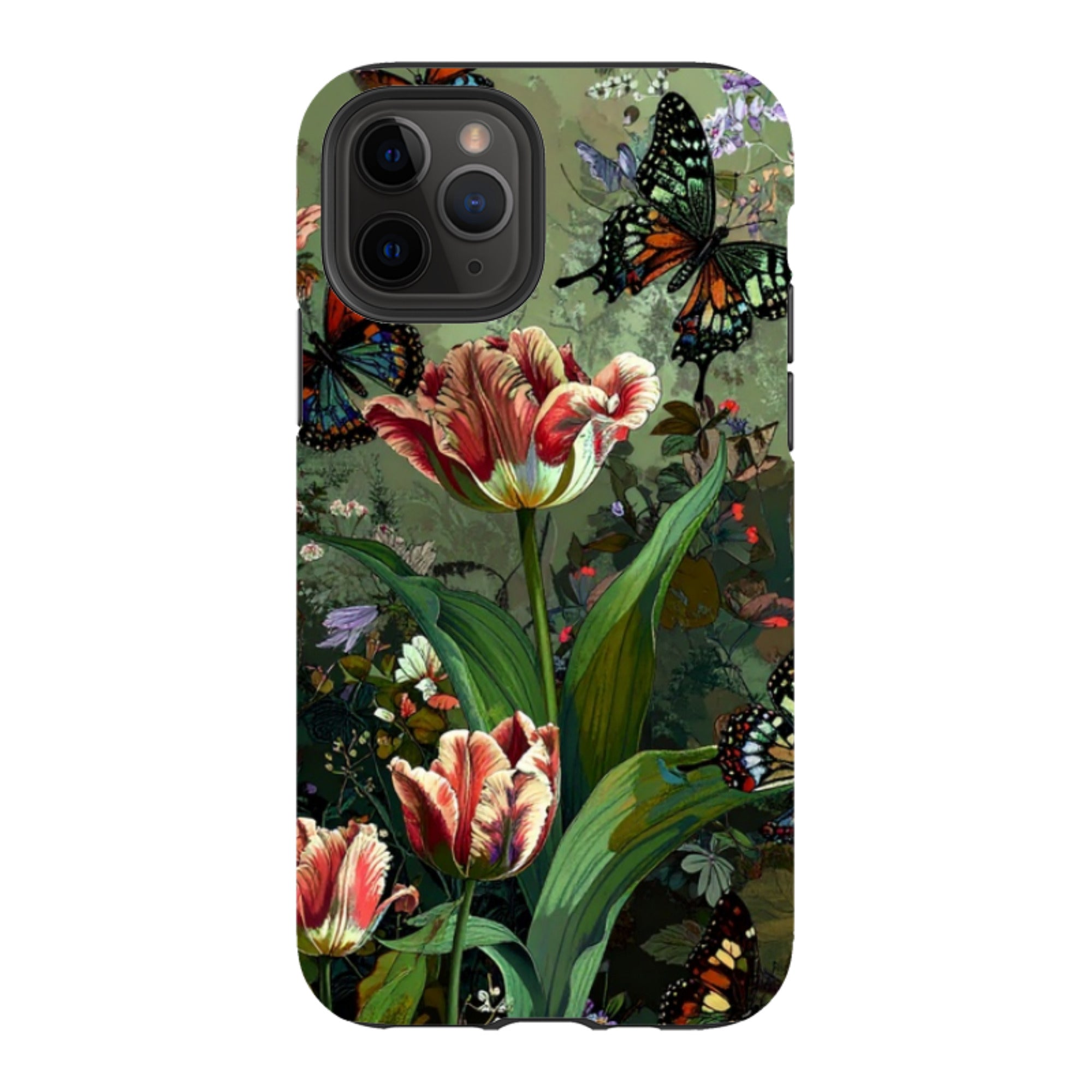 iPhone Tough Case - Green Vyne Butterflies