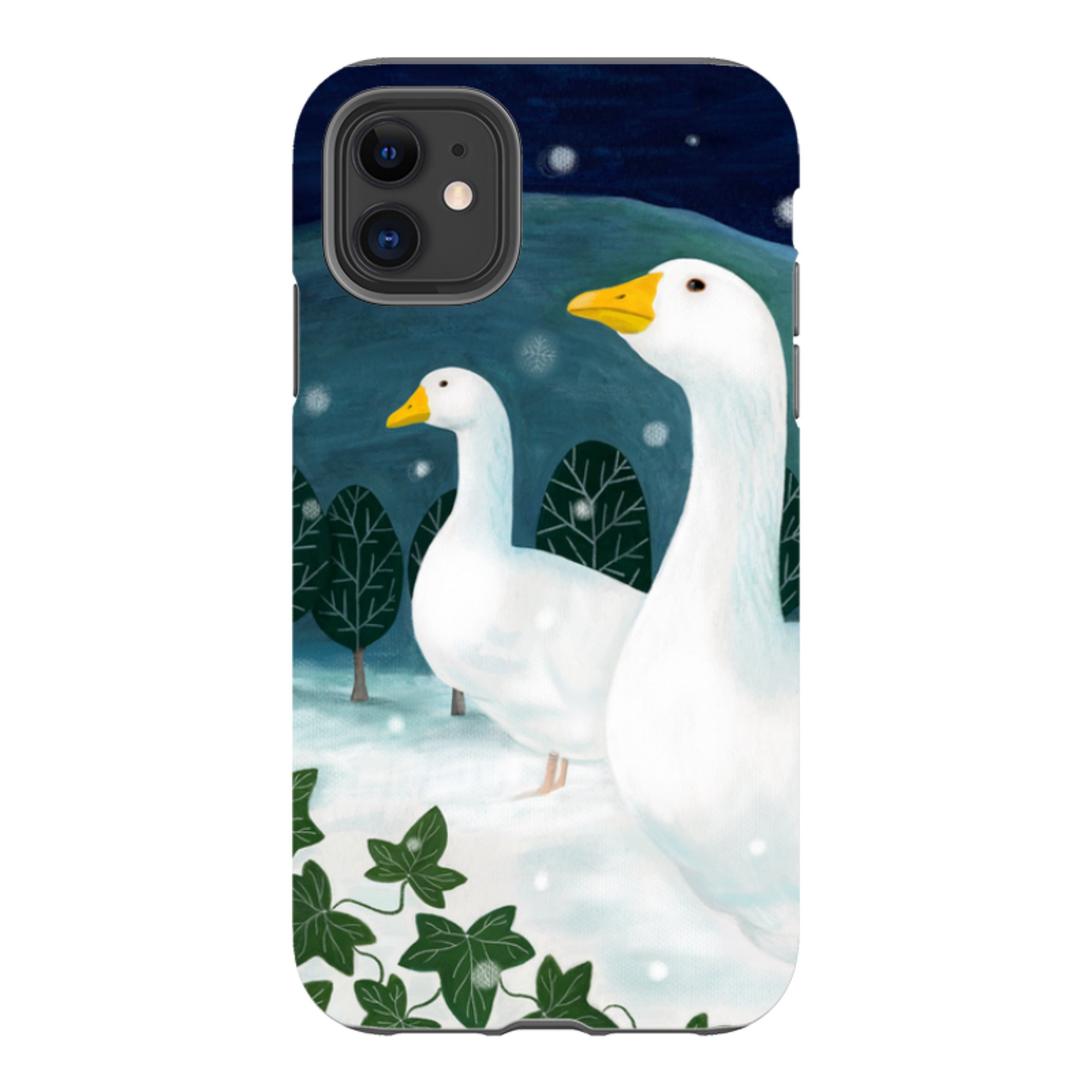 iPhone Tough Case - Winter Geese By Bex Parkin