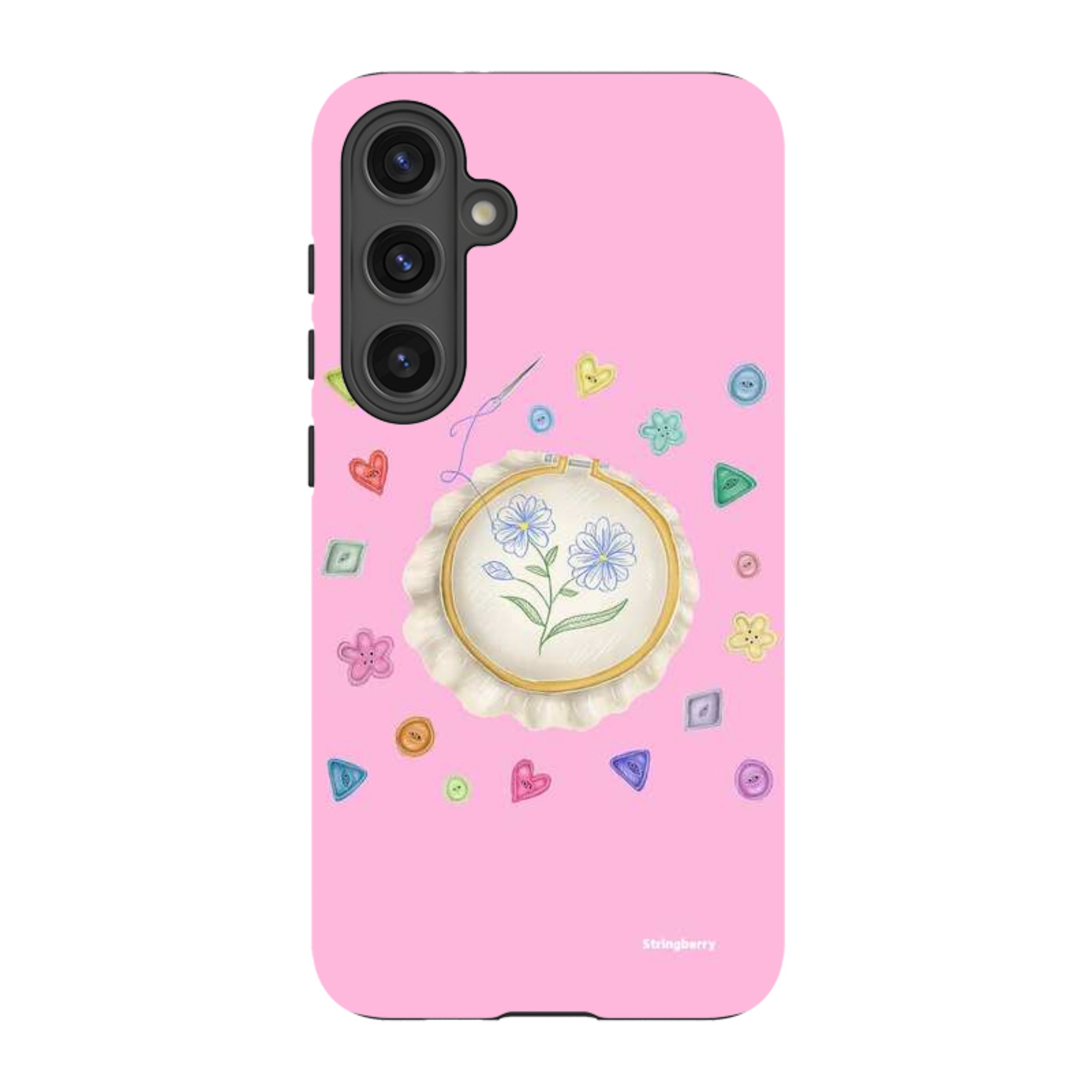 Samsung Tough Case - Flower Buttons Needlework By Catherine Rowe