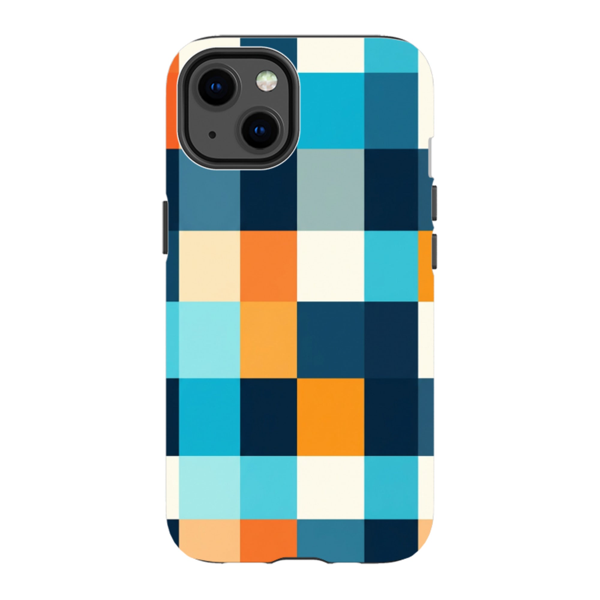 iPhone Tough Case - Navy Blue & Orange