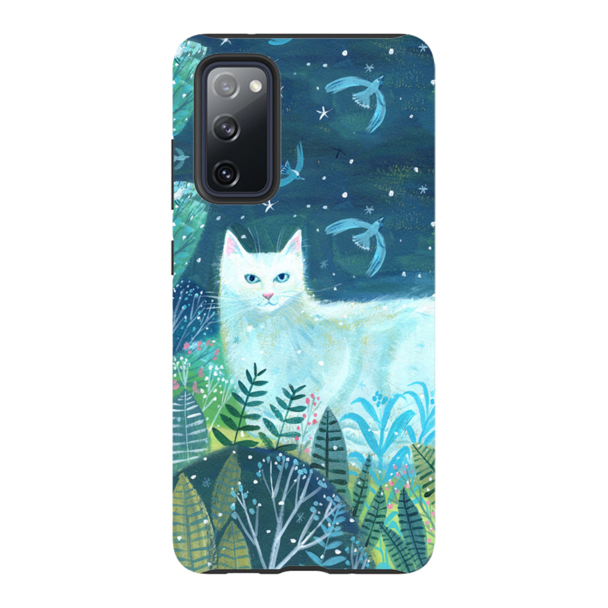 Samsung Tough Case - White Cat By Mary Stubberfield
