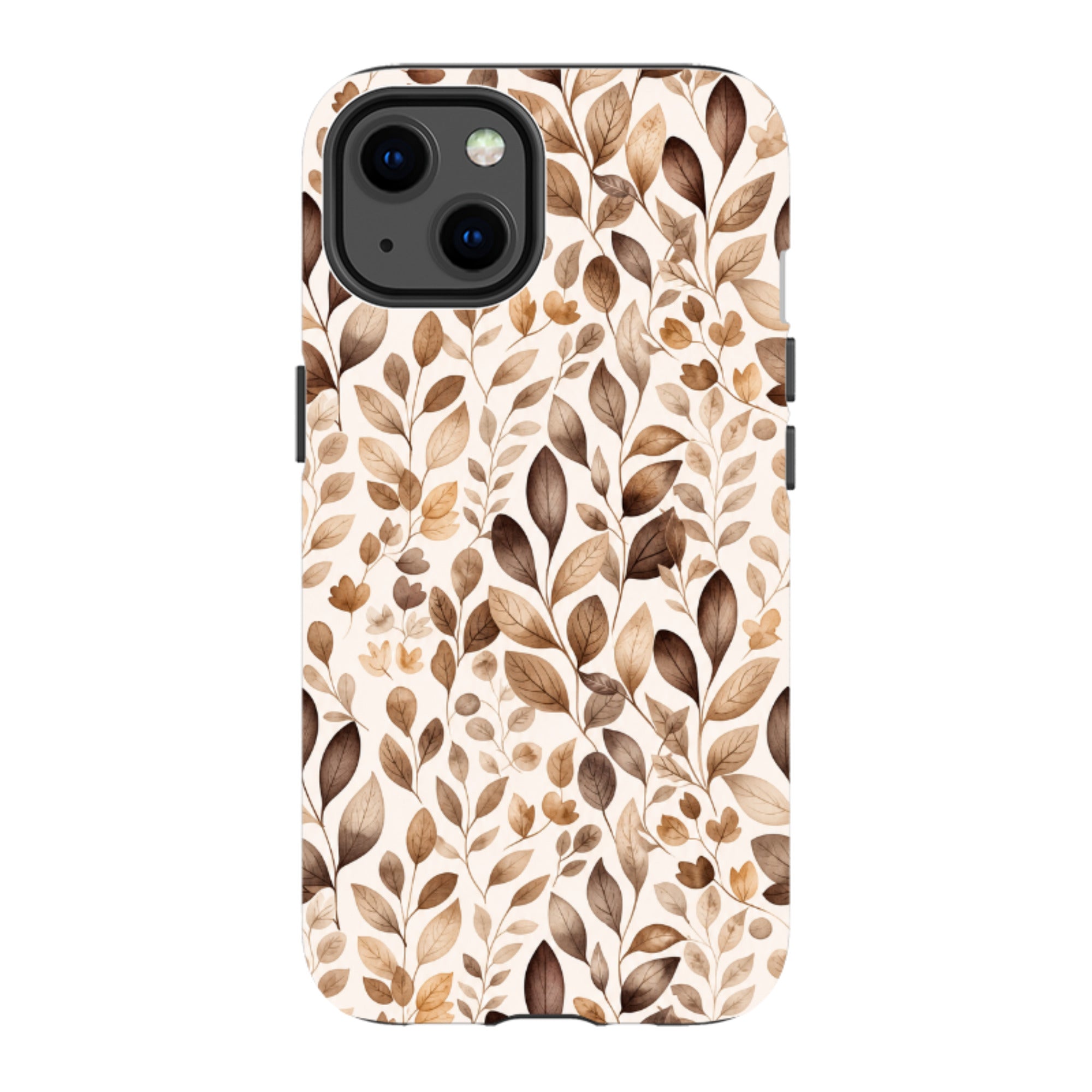 iPhone Tough Case - Beige Aesthetic Leaves