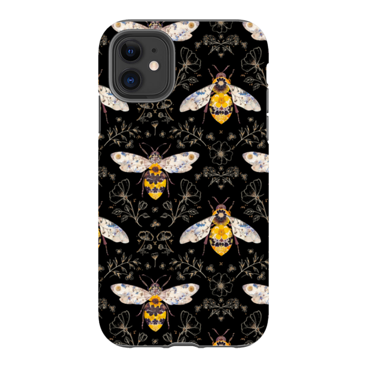 iPhone Tough Case - Midnight Bumble Bee Multi By Helen Ahpornsiri