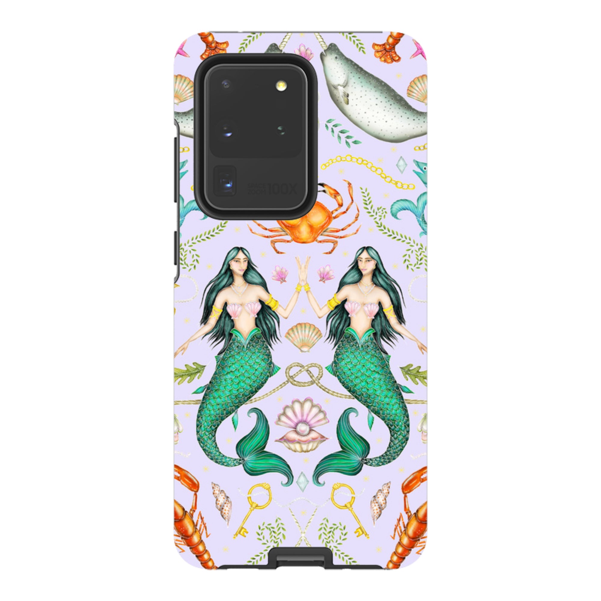 Samsung Tough Case - Tritons Treasure Lilac By Catherine Rowe