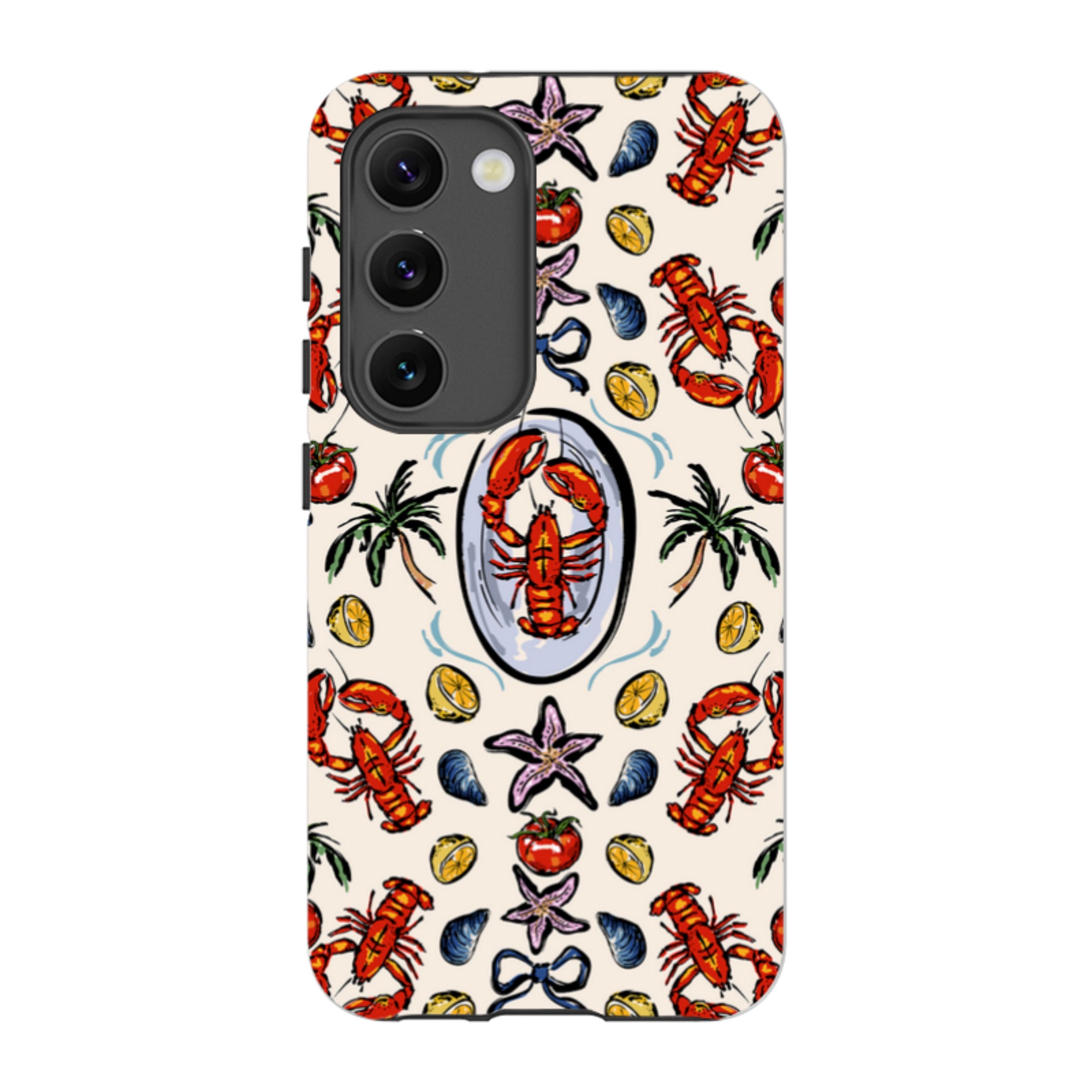 Samsung Tough Case - Seafood and palm trees