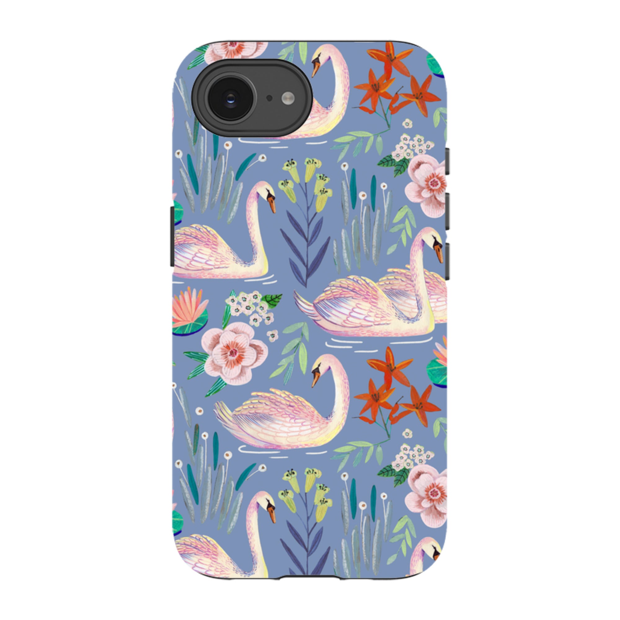 iPhone Tough Case - Swan Pattern By Caroline Bonne Muller