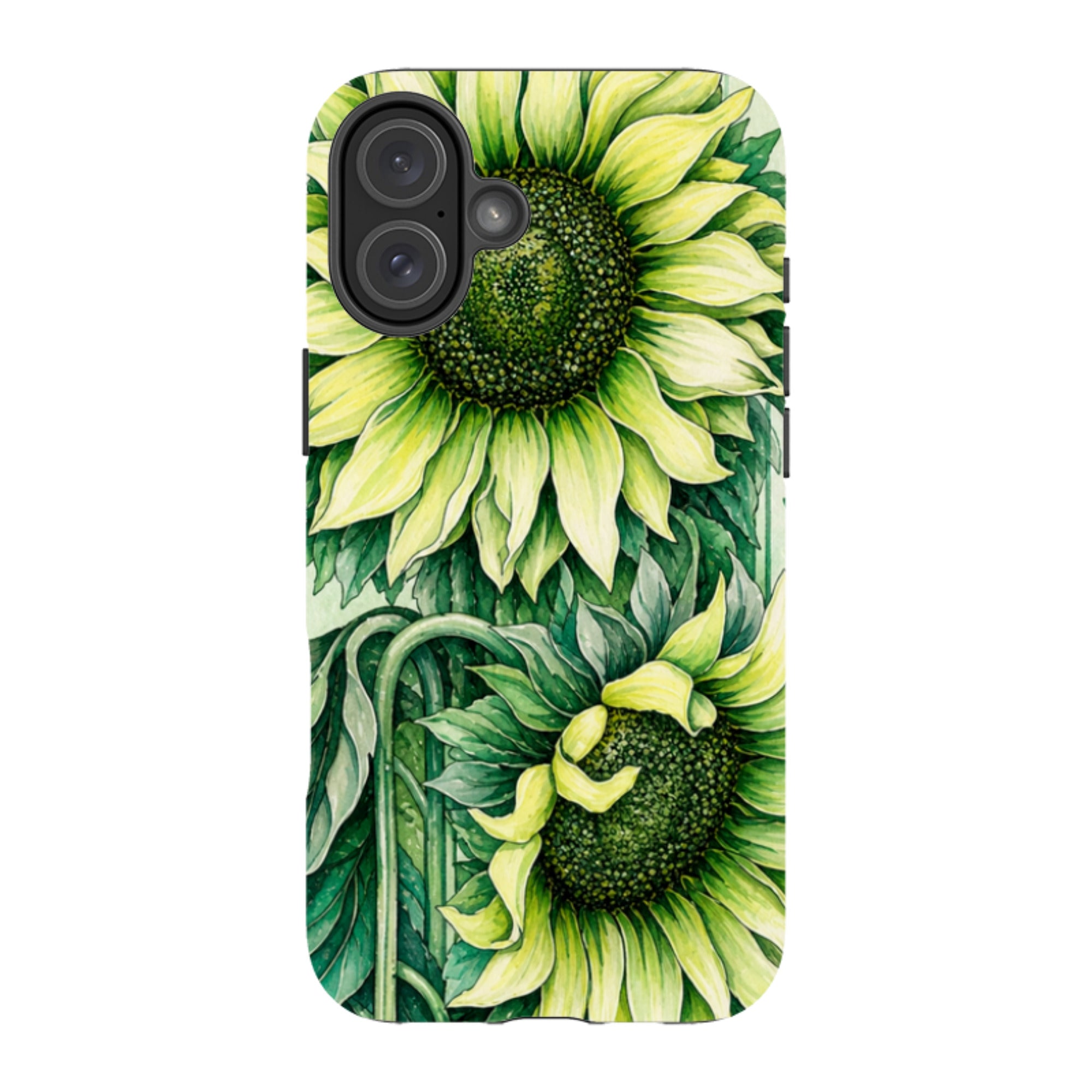 iPhone MagSafe Tough Case - Sage Green Sunflower