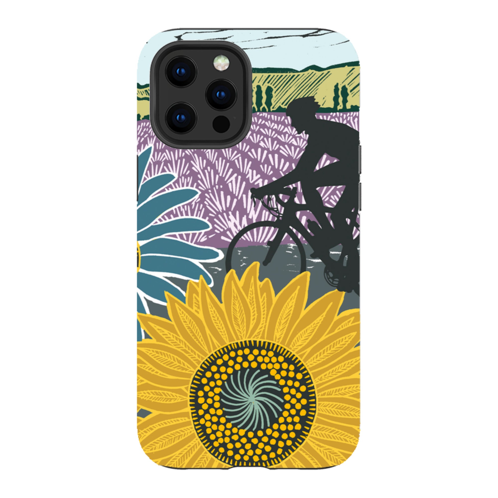 iPhone Tough Case - Bike And Sunflowers By Kate Heiss