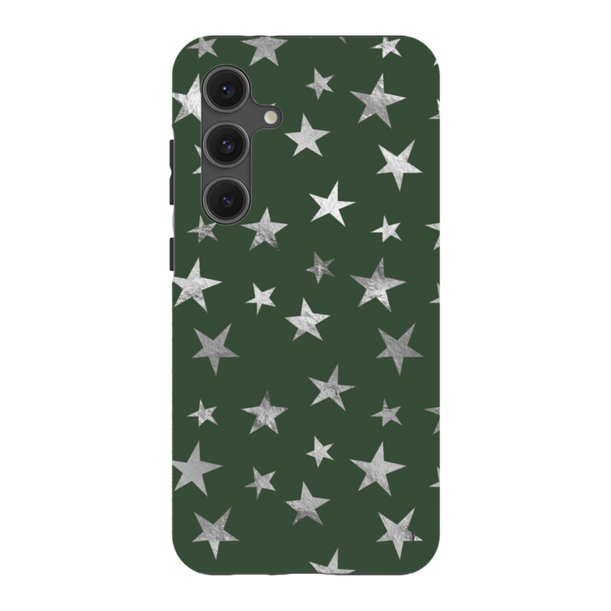 Samsung Tough Case - Green and Silver Stars
