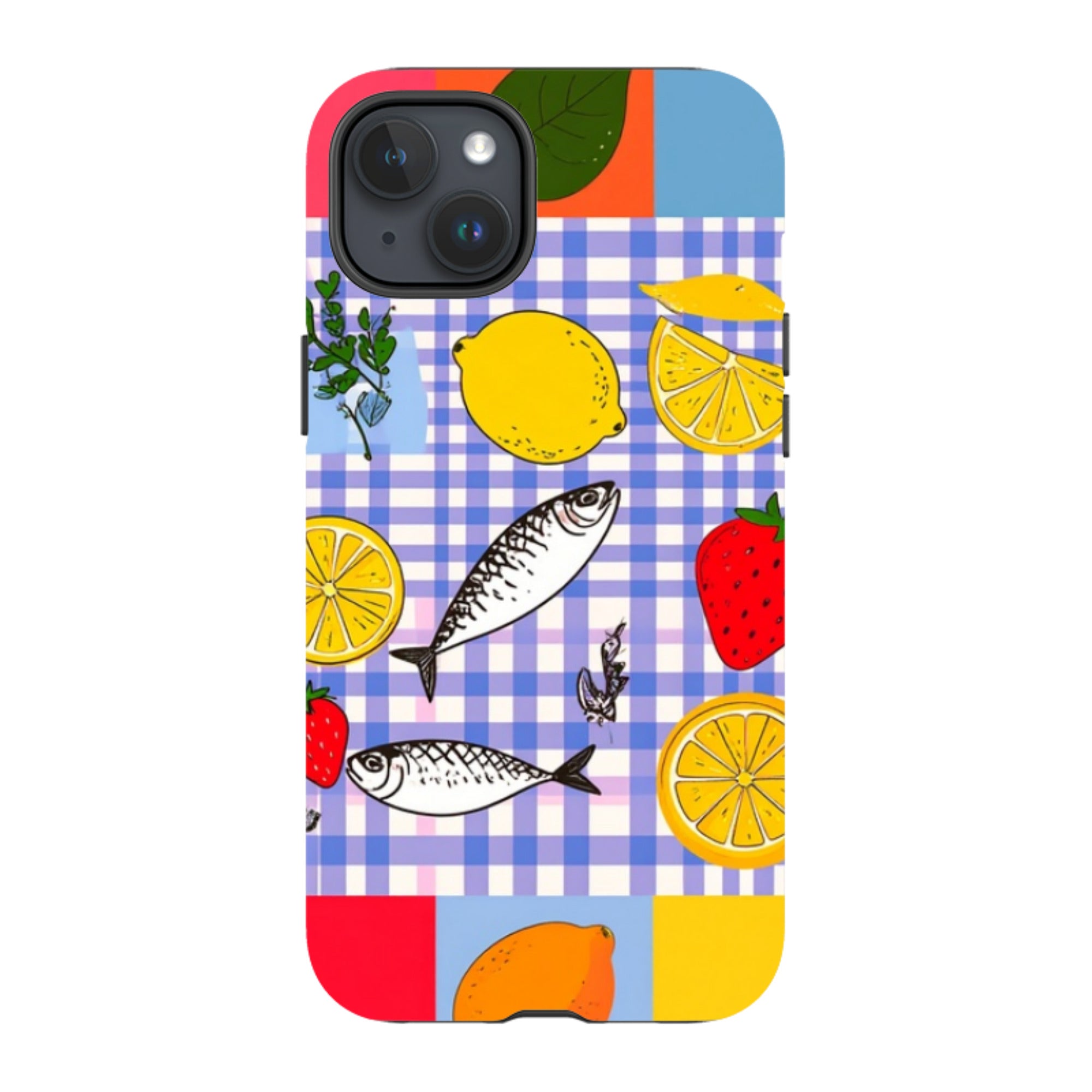iPhone Tough Case - Sardines and Checks