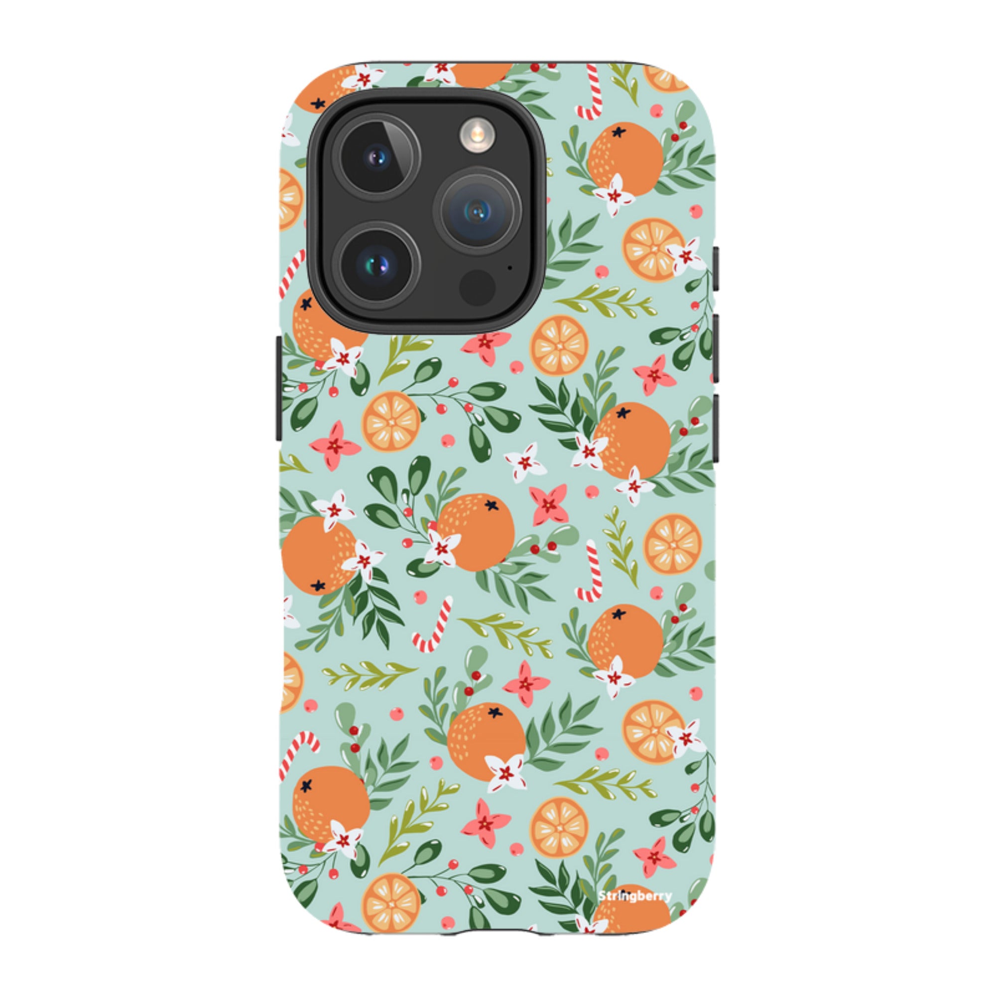 iPhone Tough Case - Oranges and Candy Canes