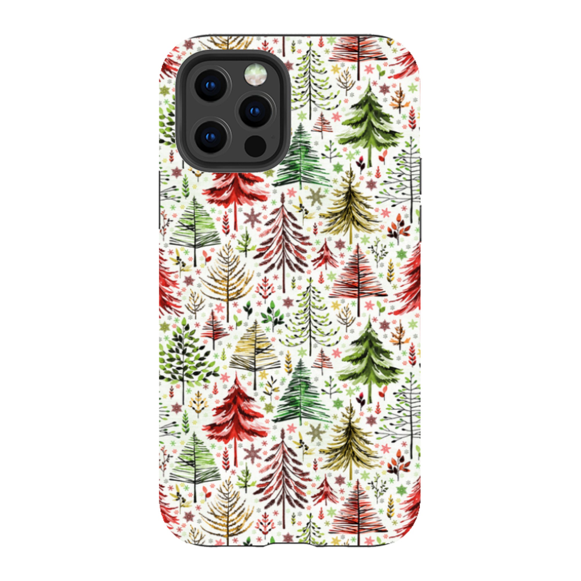 iPhone Tough Case - Xmas Trees By Elisabeth Haager