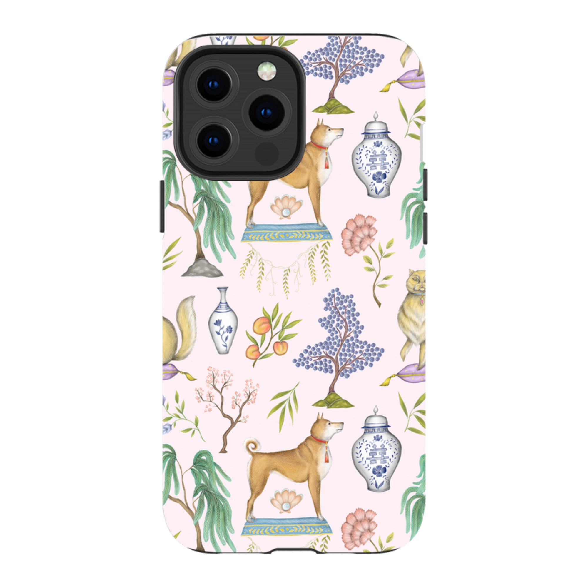 iPhone MagSafe Tough Case -  Chinoiserie Menagerie Pink By Catherine Rowe