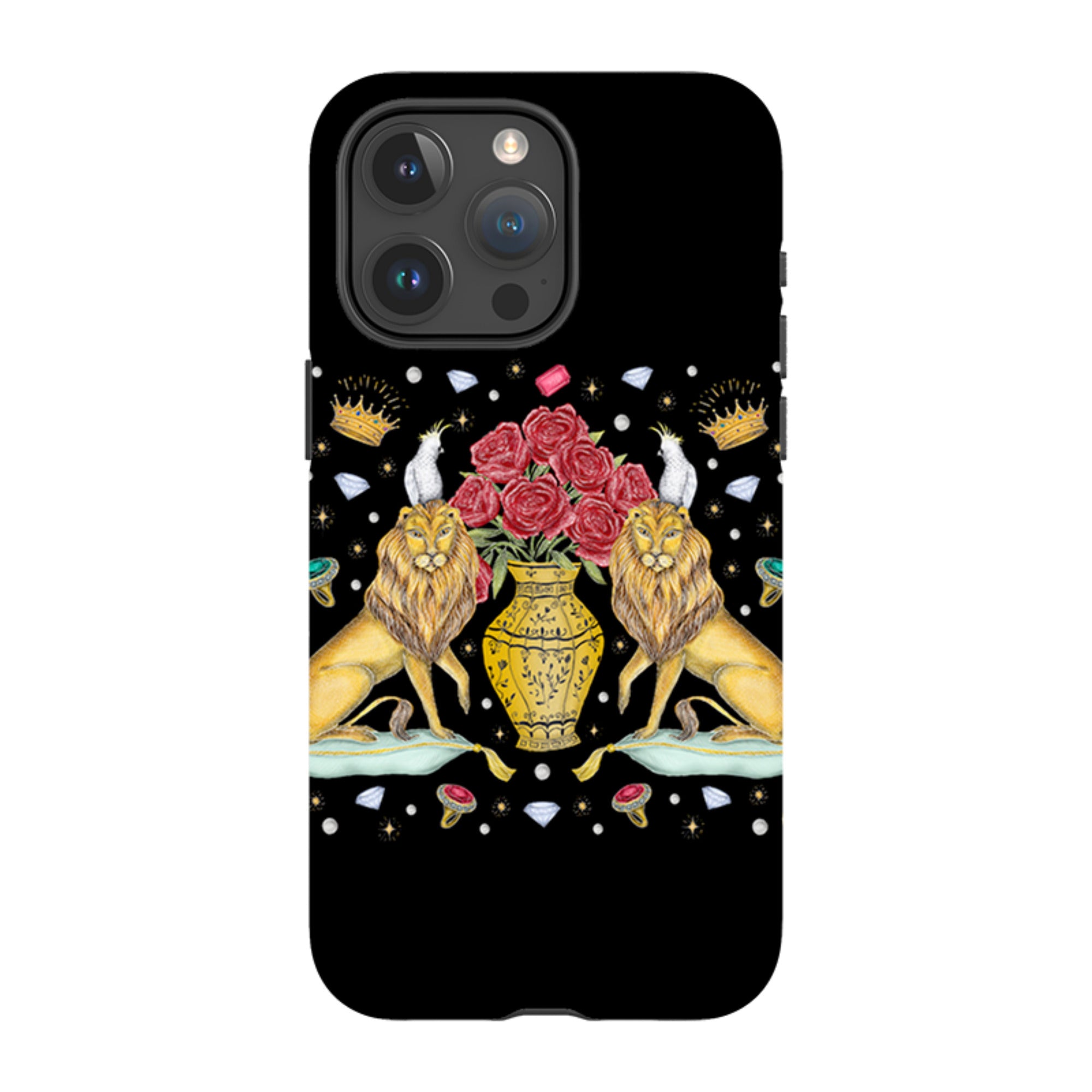 iPhone Tough Case - Lion And Vase By Catherine Rowe