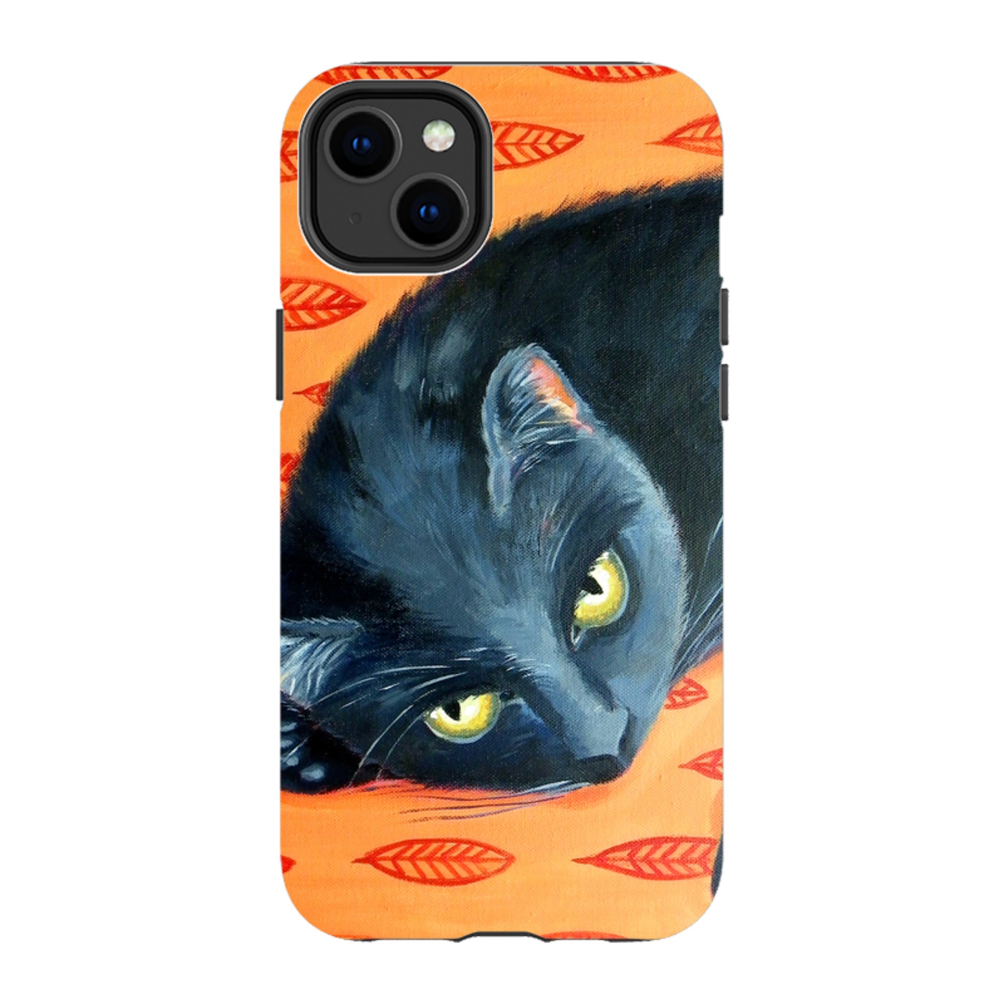 iPhone MagSafe Tough Case - Black Cat By Mary Stubberfield