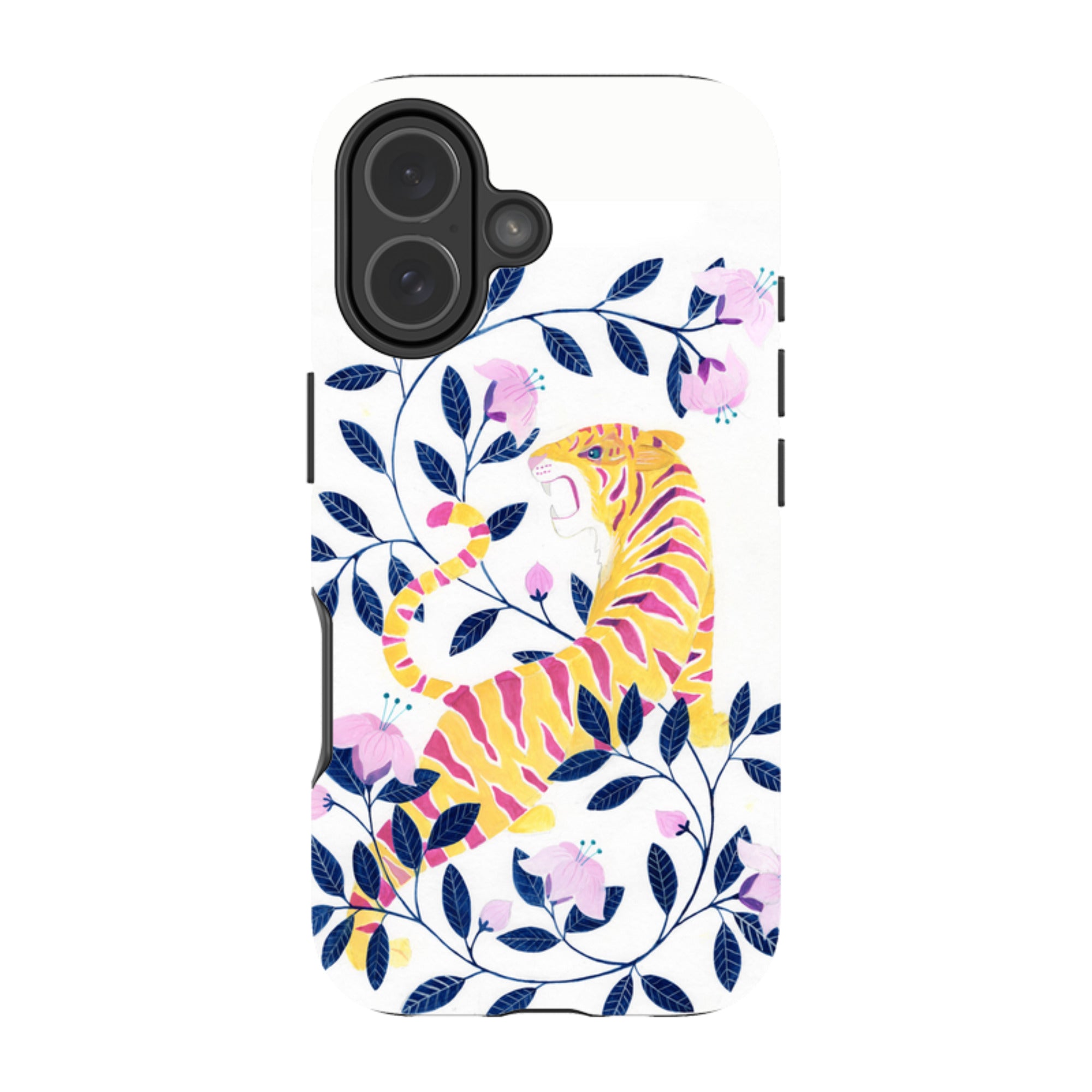 iPhone Tough Case - Yellow Tiger By Bex Parkin