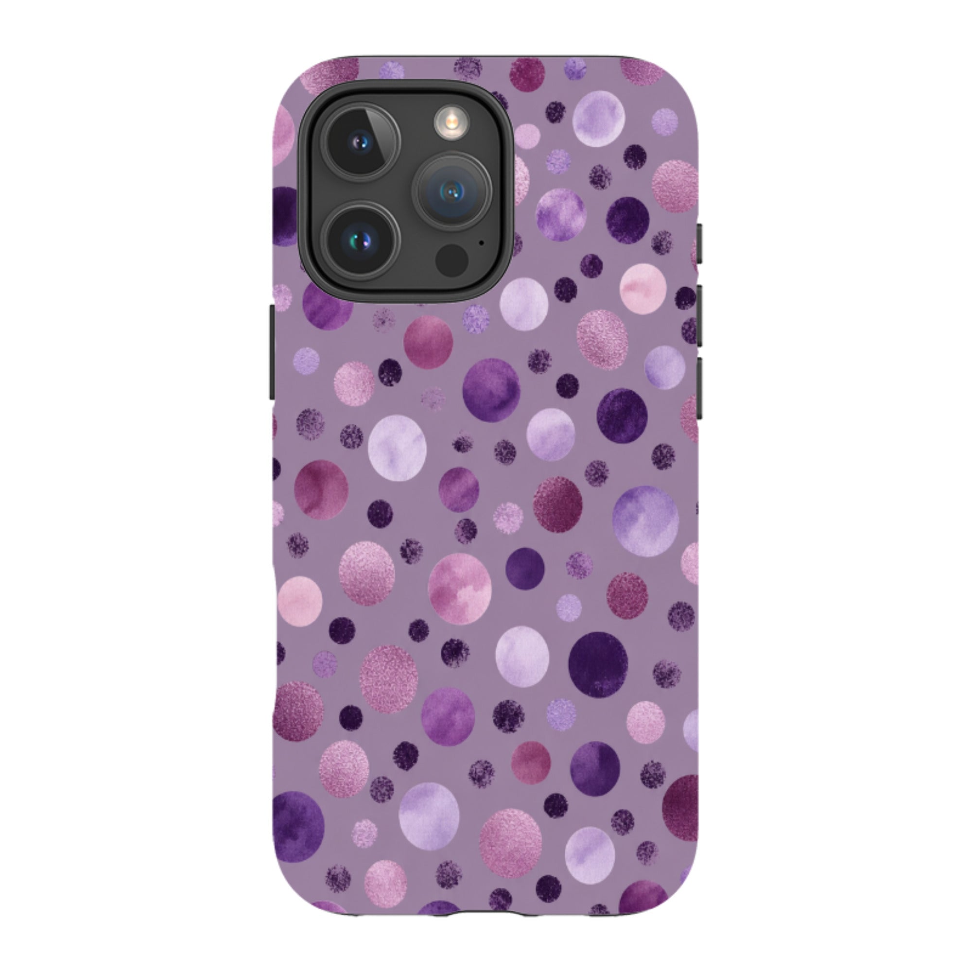 iPhone MagSafe Tough Case - Mauve Polka Dot