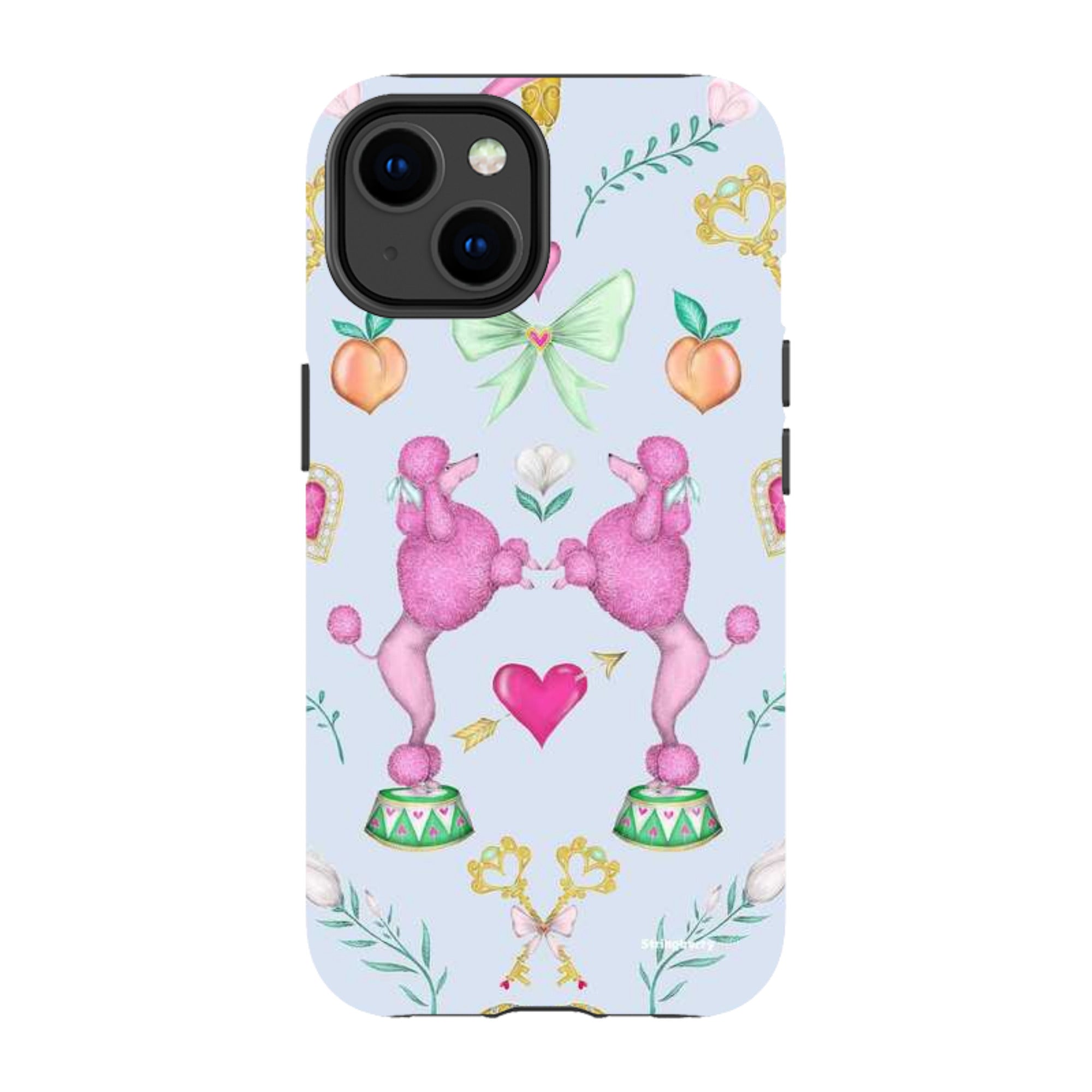 iPhone MagSafe Tough Case - Pink Poodle Parlour Powder By Catherine Rowe